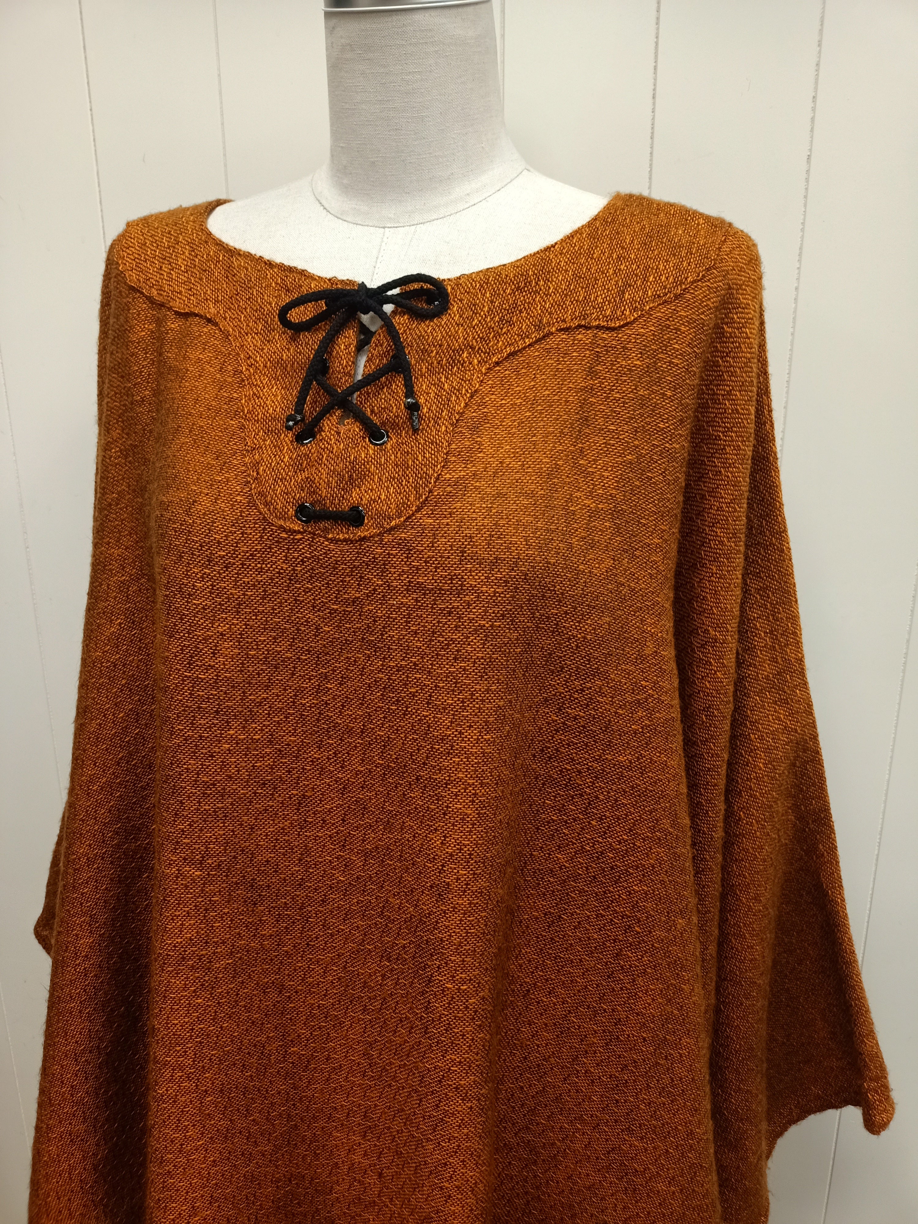 Vintage Orange Poncho