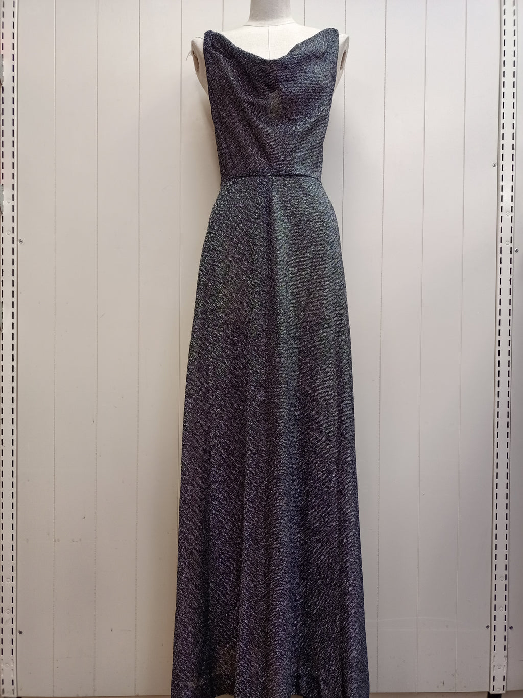 Vintage Sheer Sparkle Maxi Dress