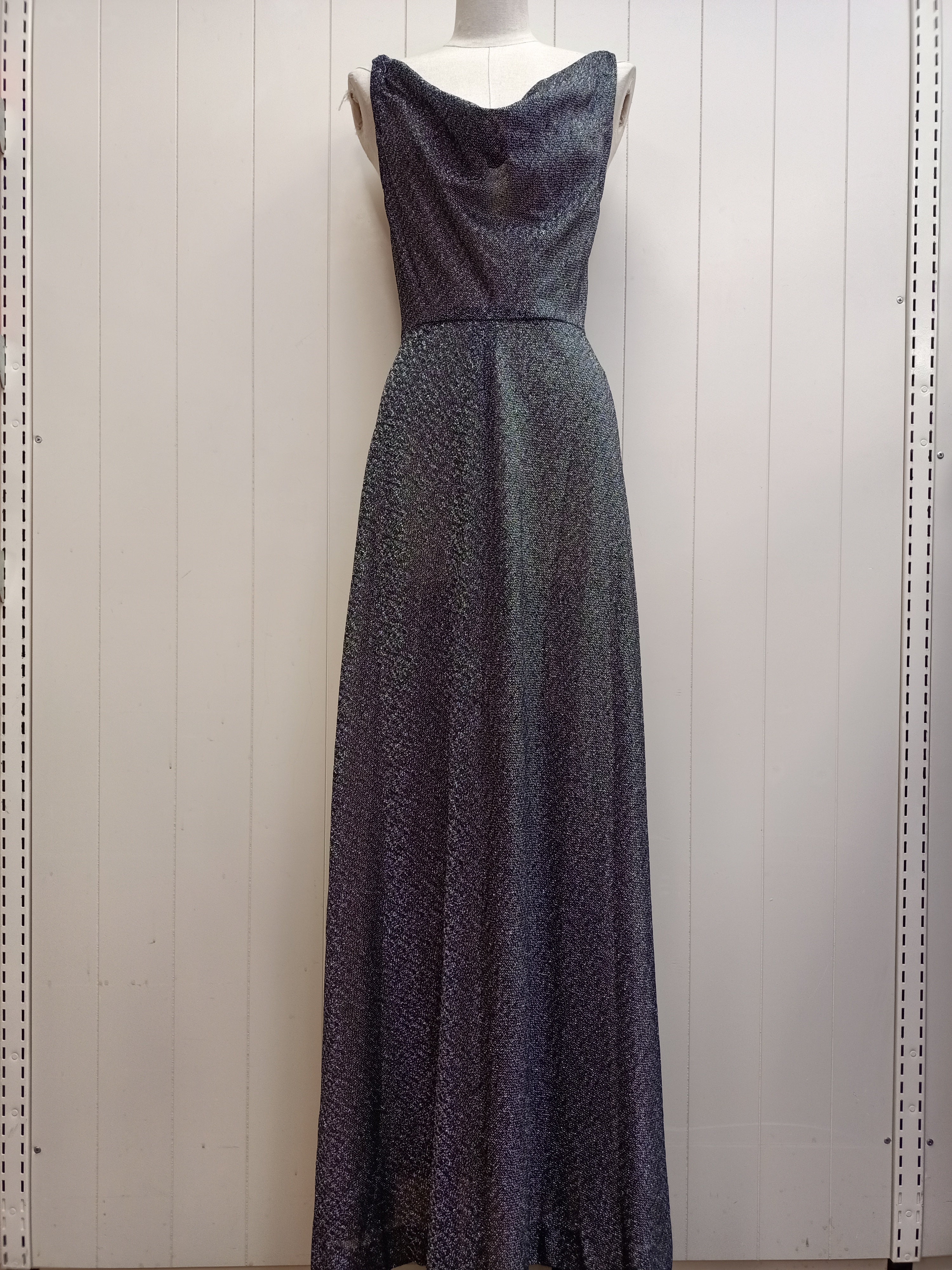 Vintage Sheer Sparkle Maxi Dress