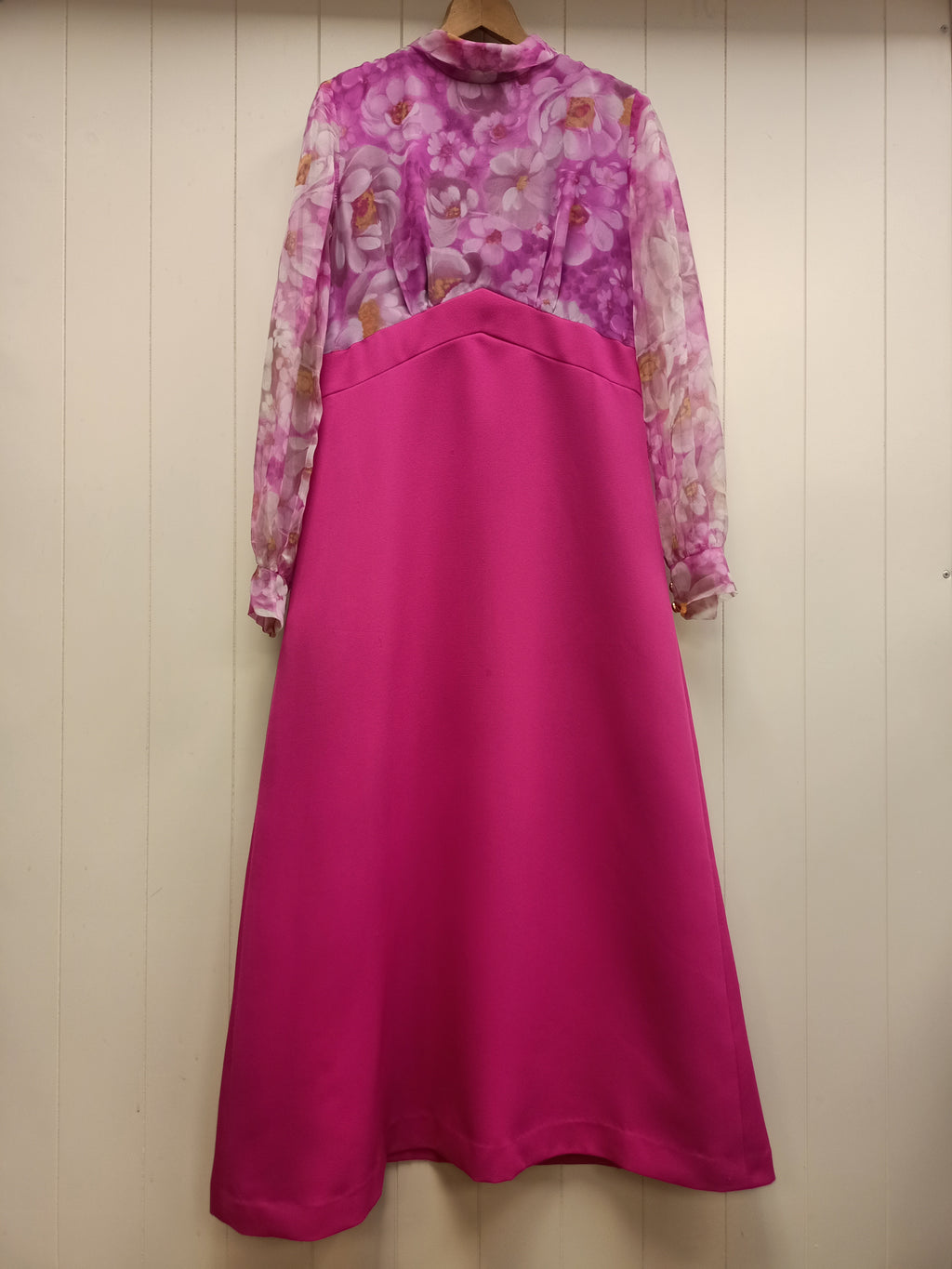 Vintage Fuchsia Maxi Dress