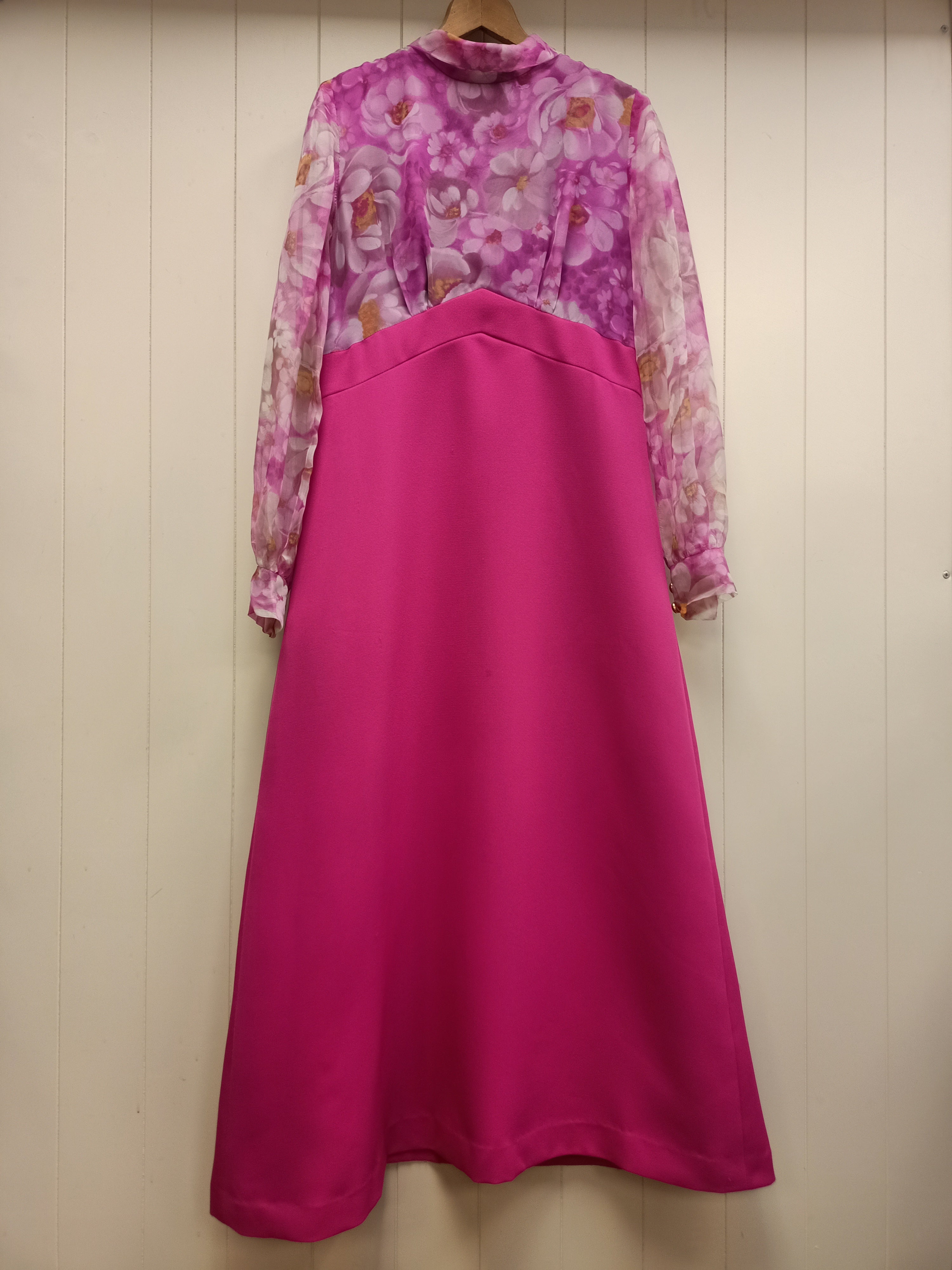 Vintage Fuchsia Maxi Dress
