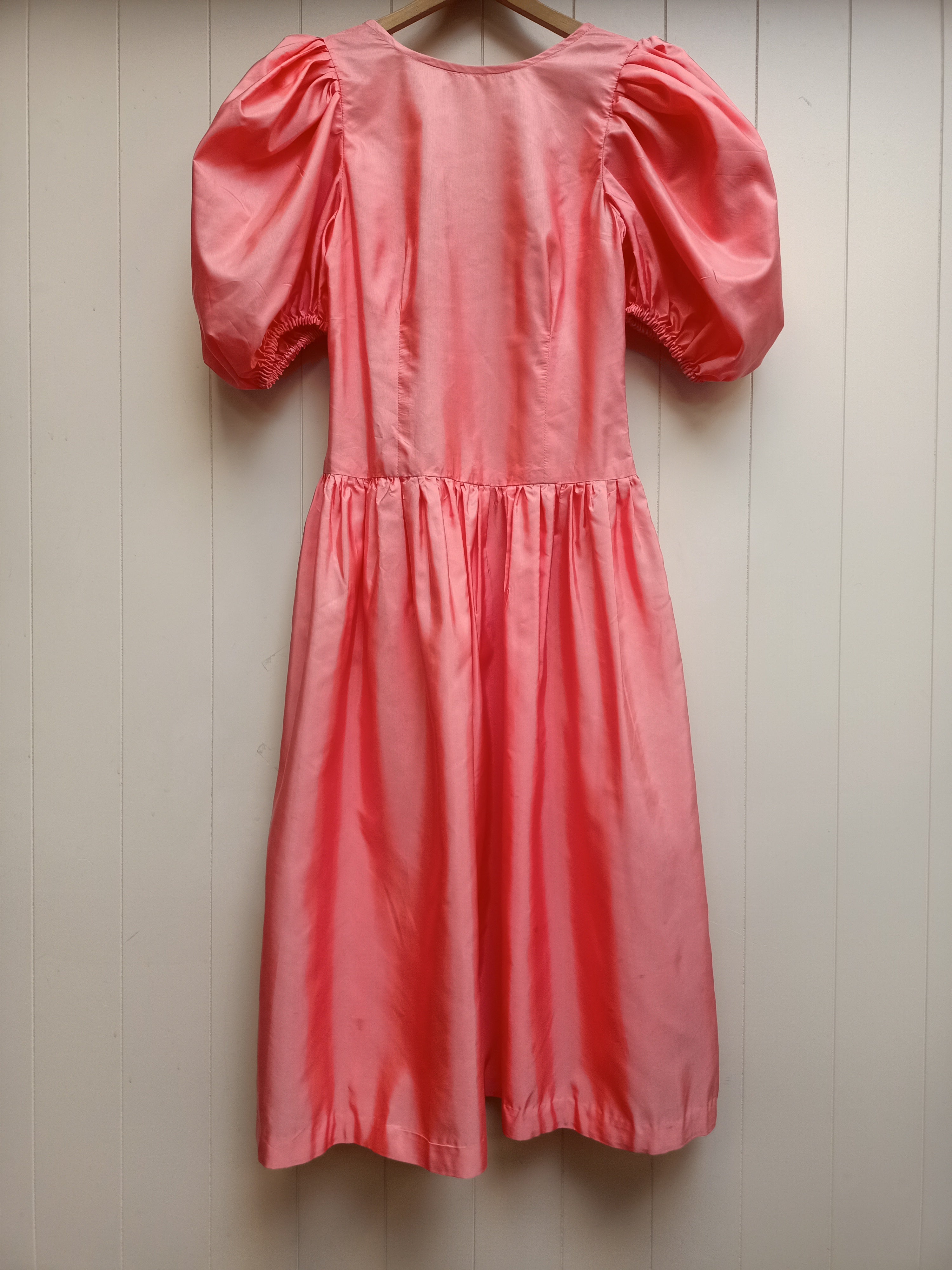 Vintage Coral Taffeta Dress