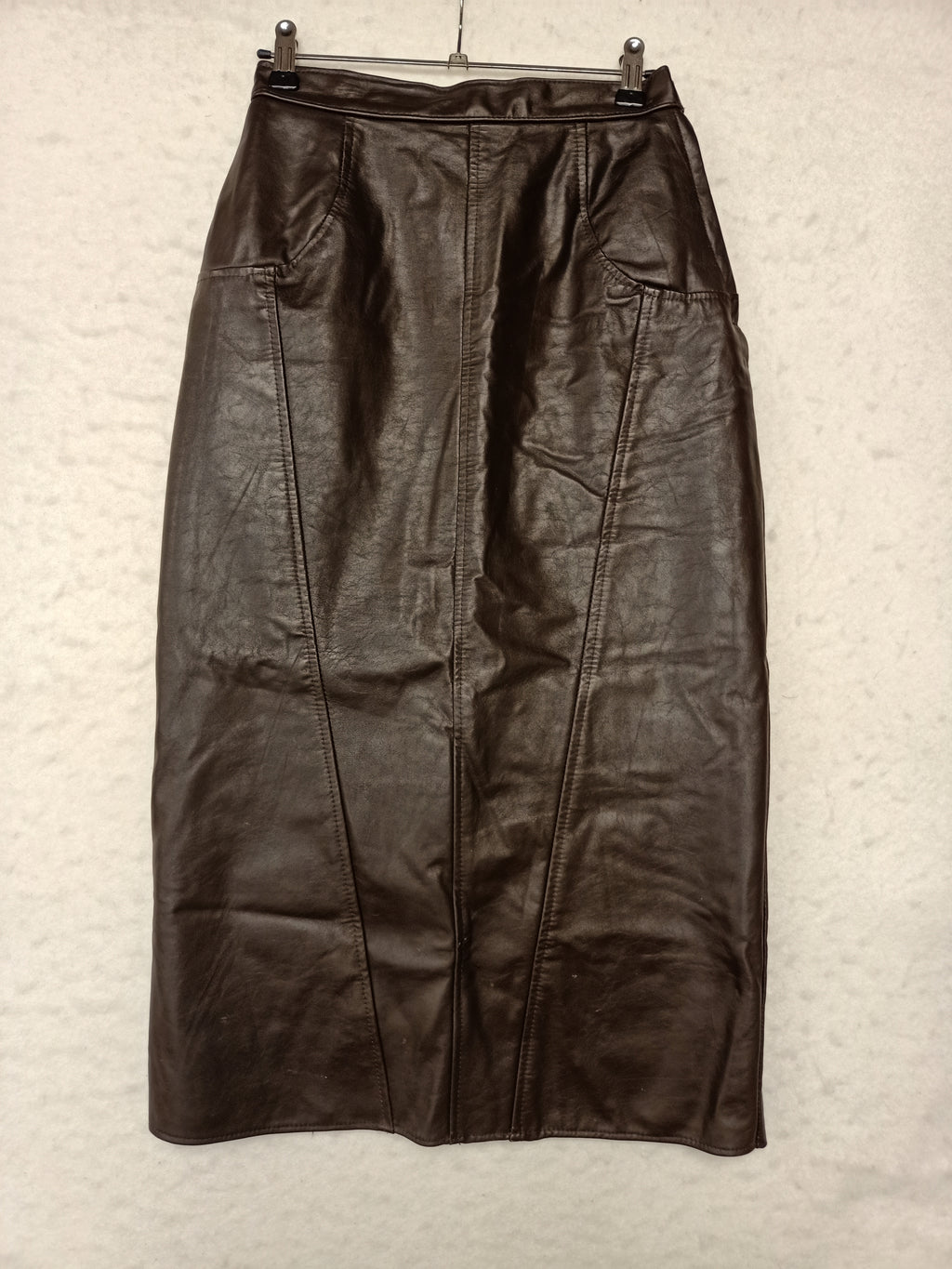 Vintage Genuine Leather Brown Skirt