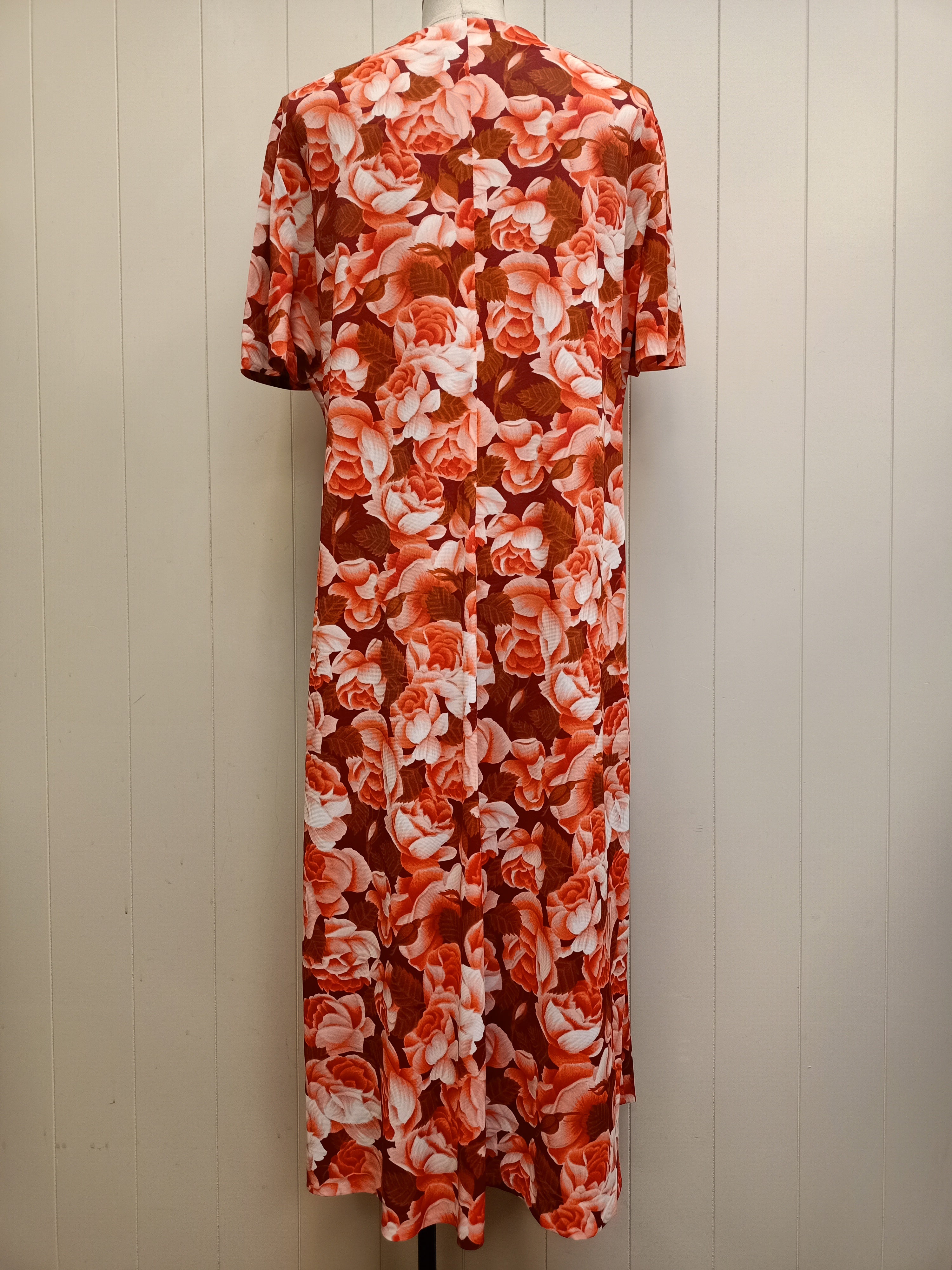 Vintage Terracotta Rose Dress