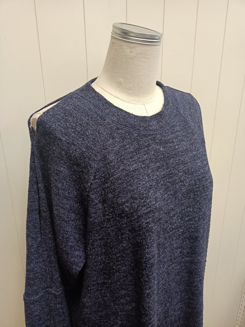 Ricochet Asymmetric Navy Dress