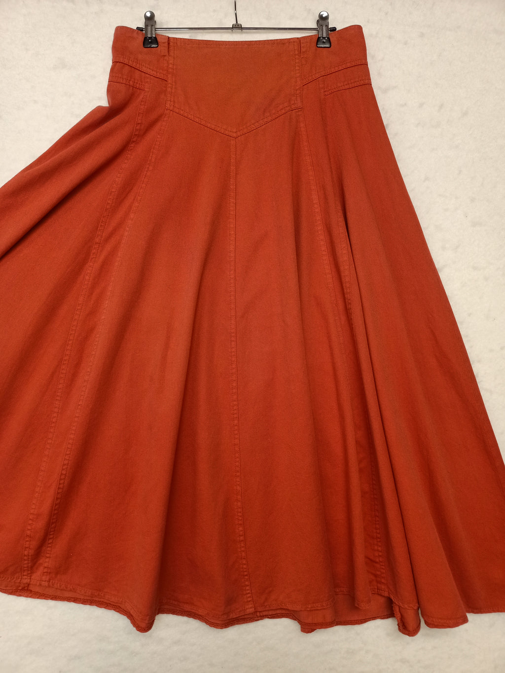 Vintage Maze Burnt Orange Skirt