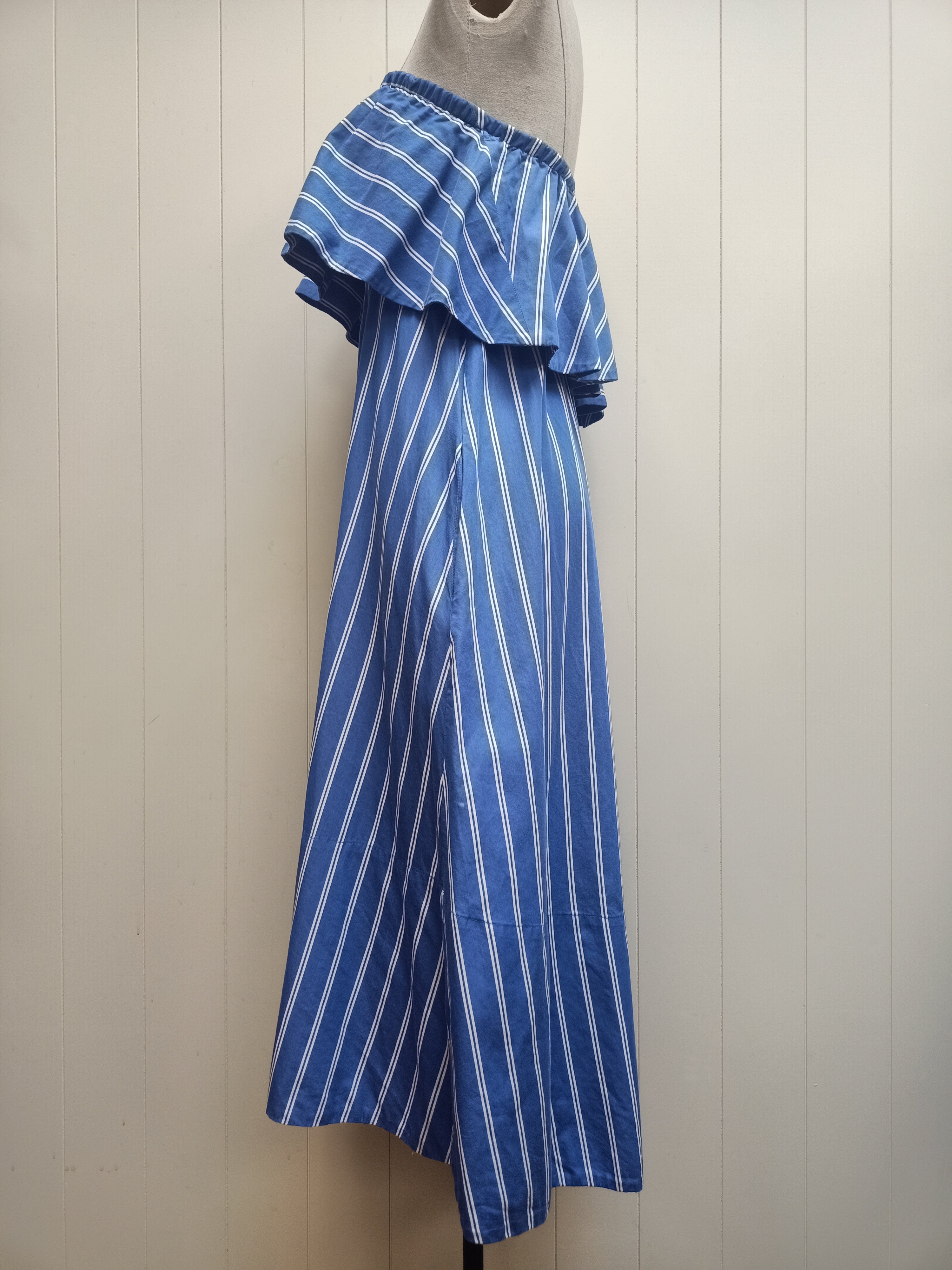 Seed Strapless Striped Dress
