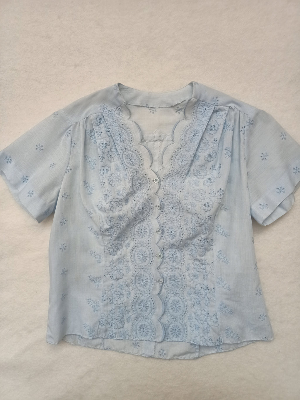 Vintage Pale Blue Anglaise Shirt