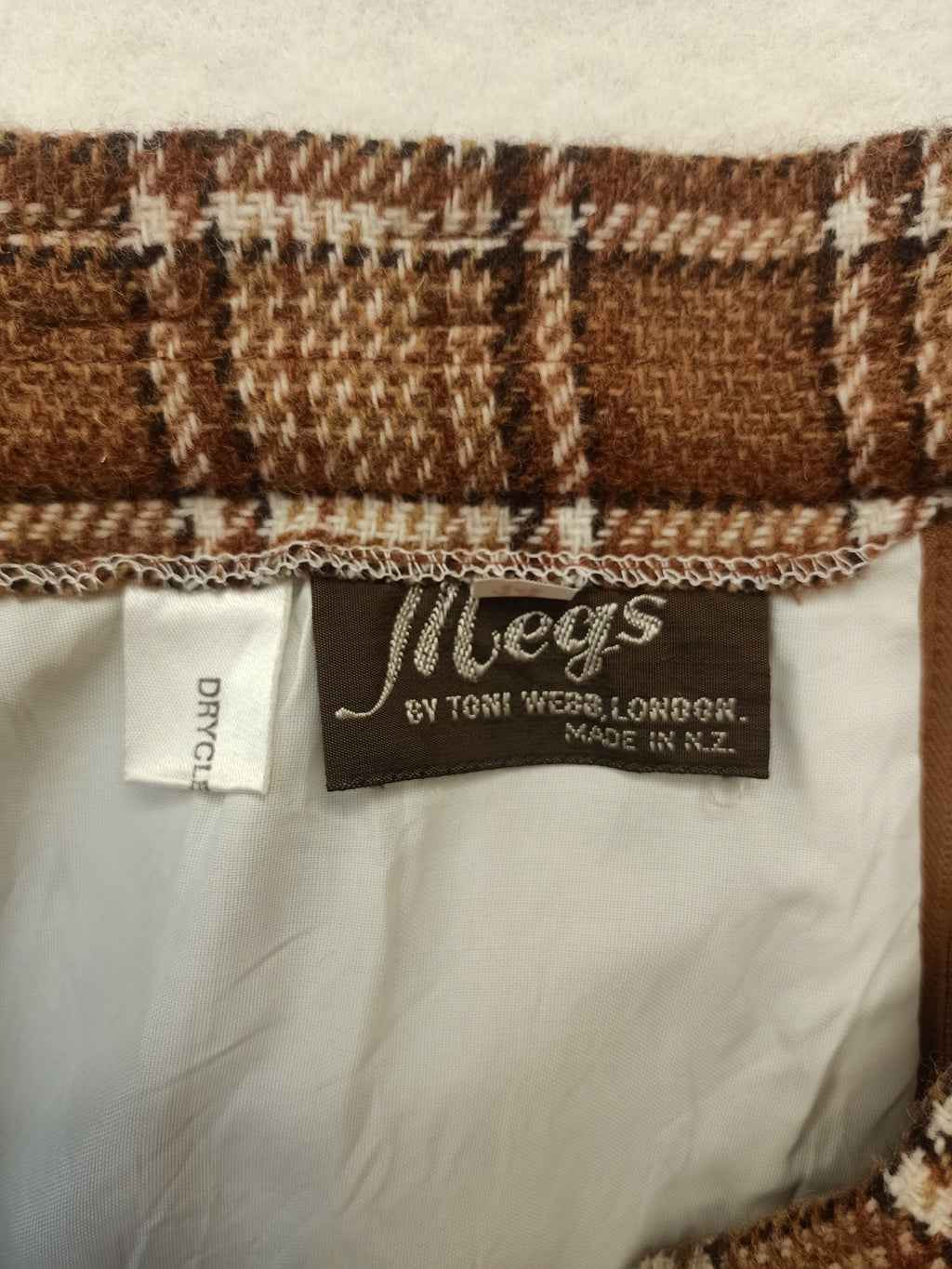 Vintage Megs Diagonal Plaid Skirt