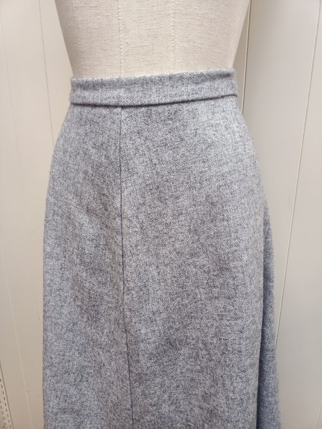 Vintage Grey Tweed Skirt