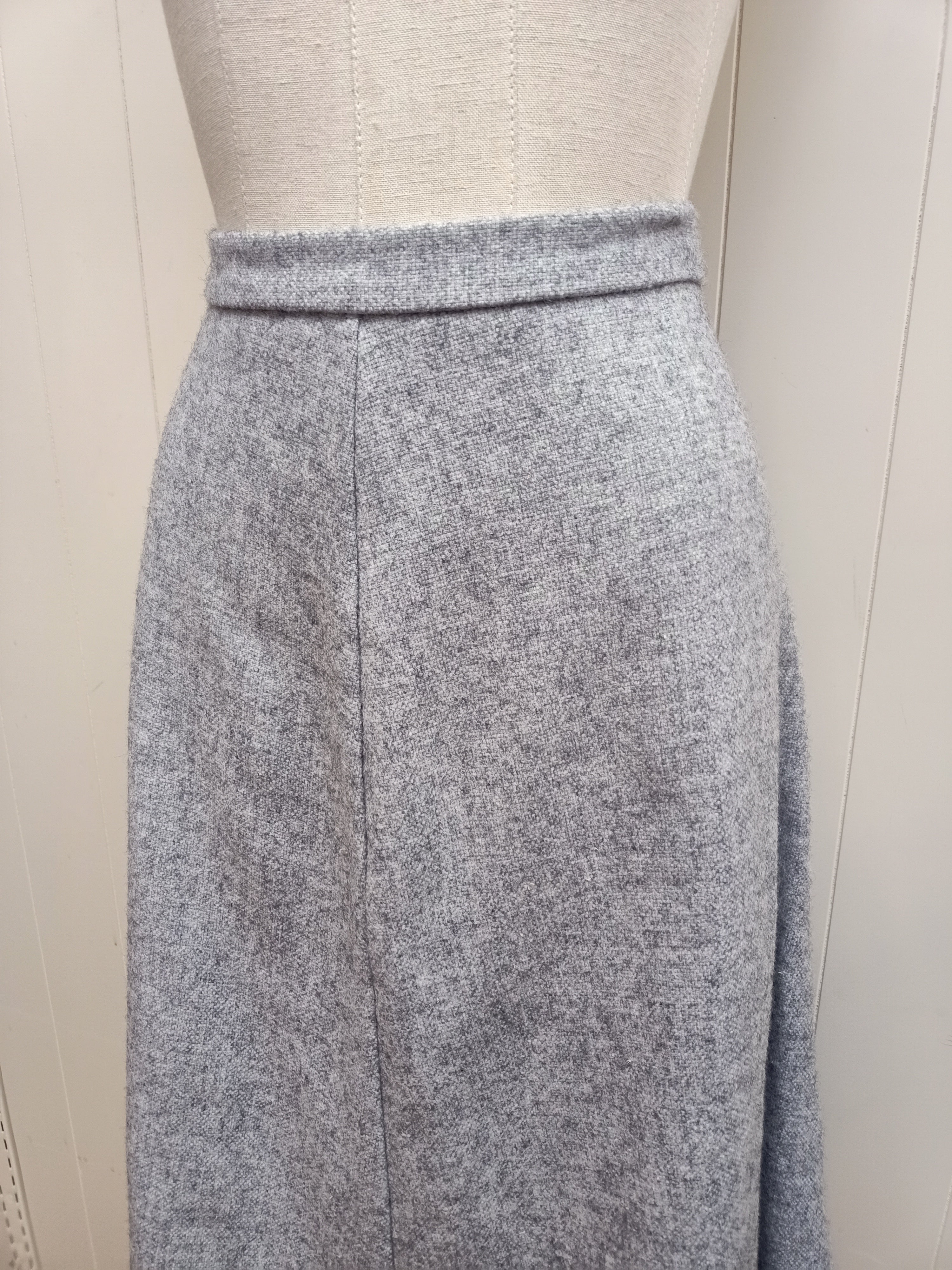 Vintage Grey Tweed Skirt