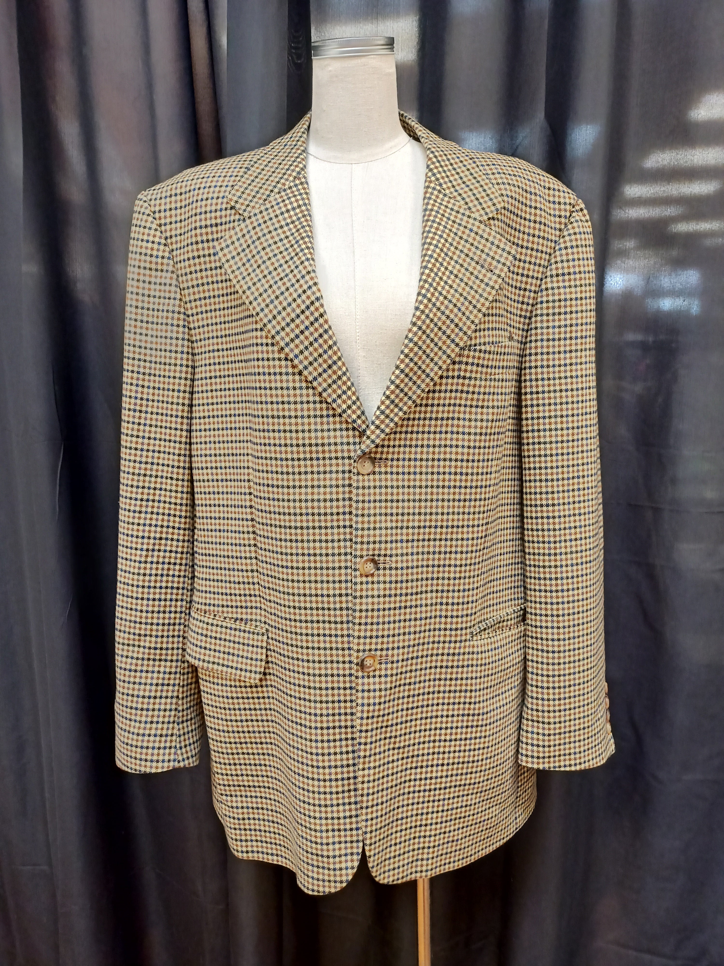 Checkered Cashmere Blazer