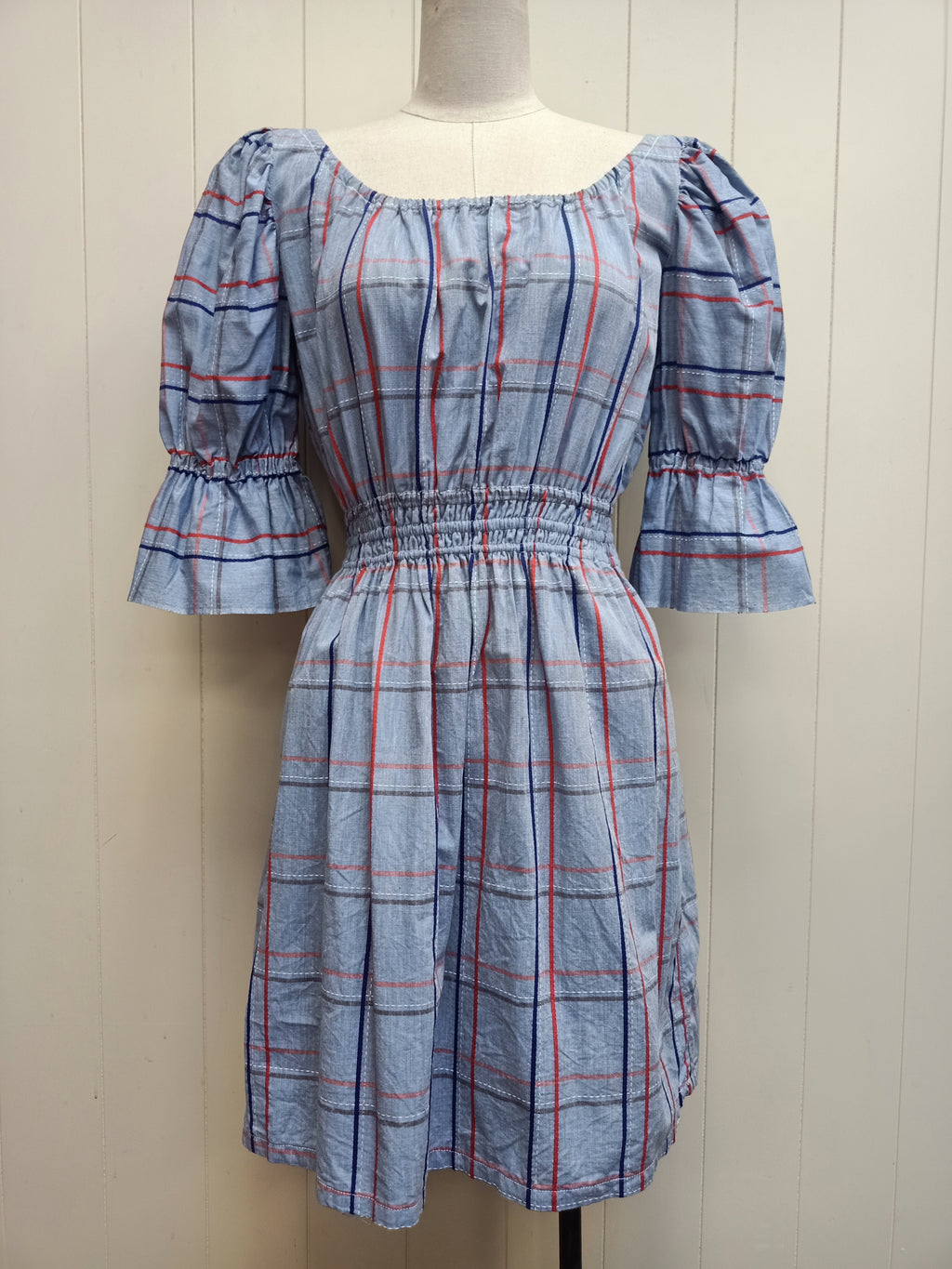 Vintage Plaid Mini Dress