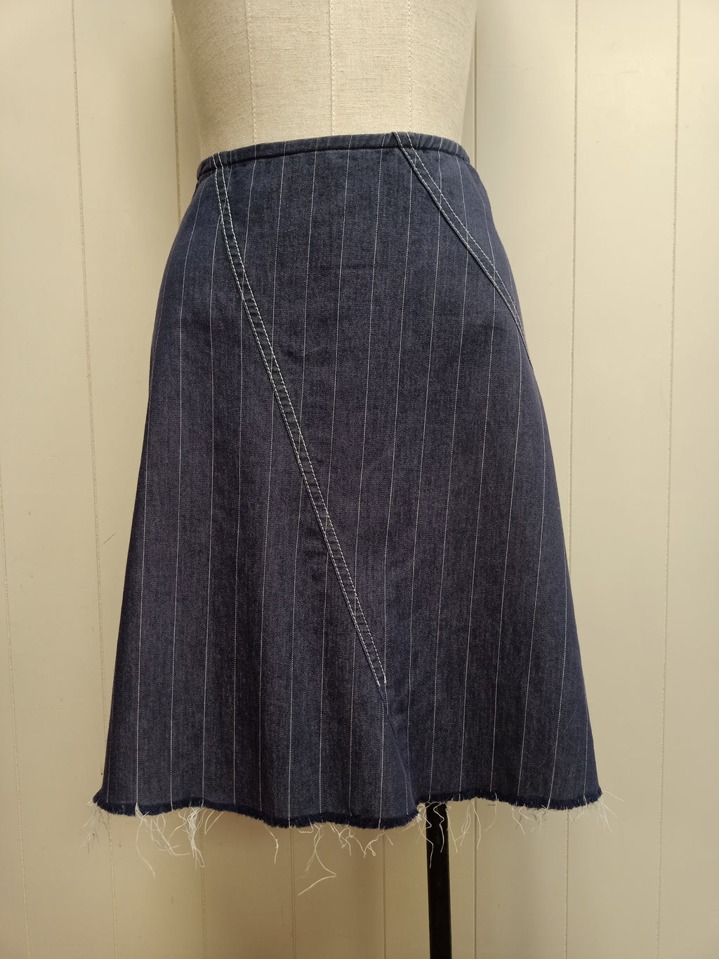 G2 George Gross Assymetric Pinstripe Skirt