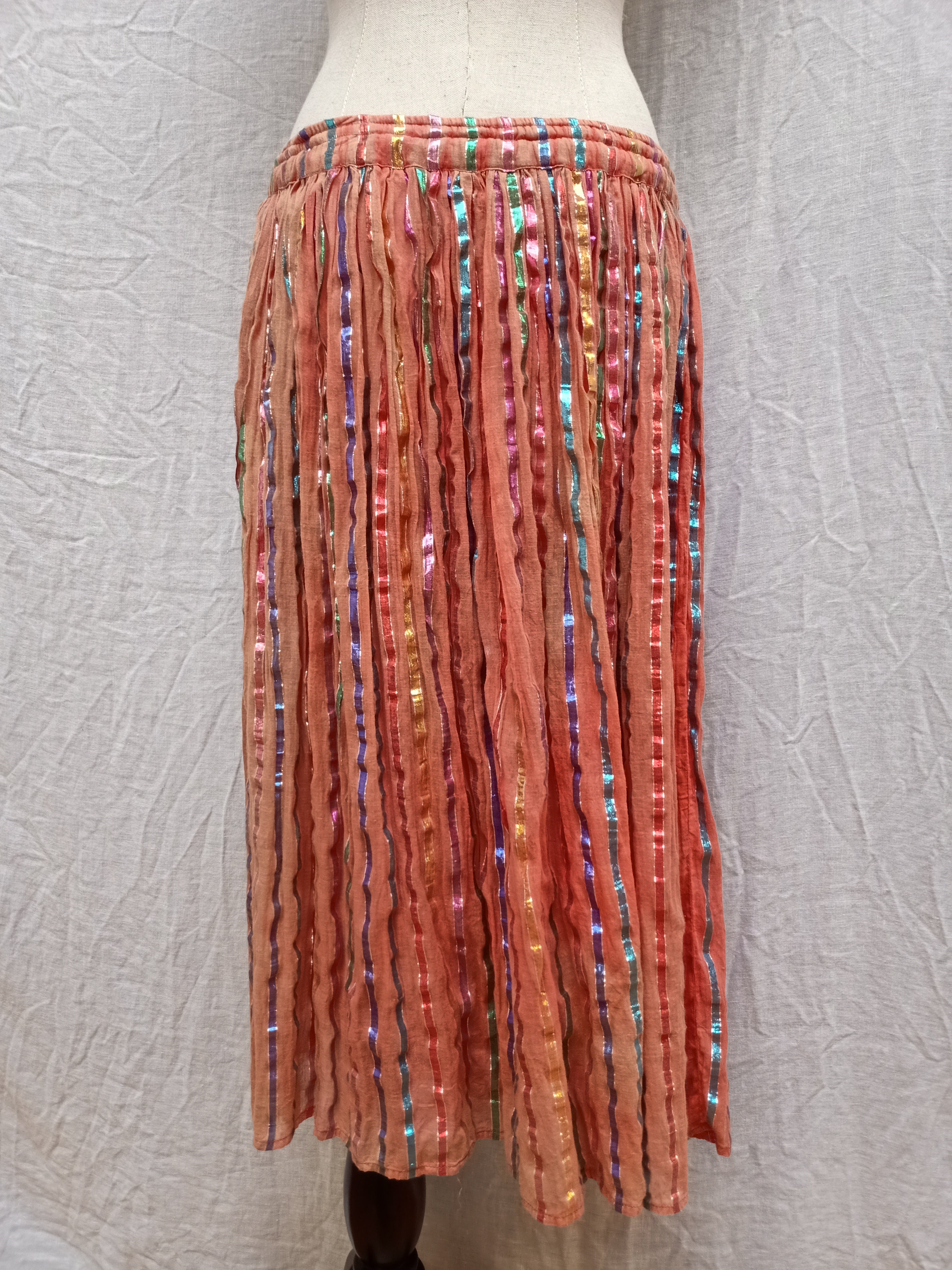 Retro Colourful Striped Skirt