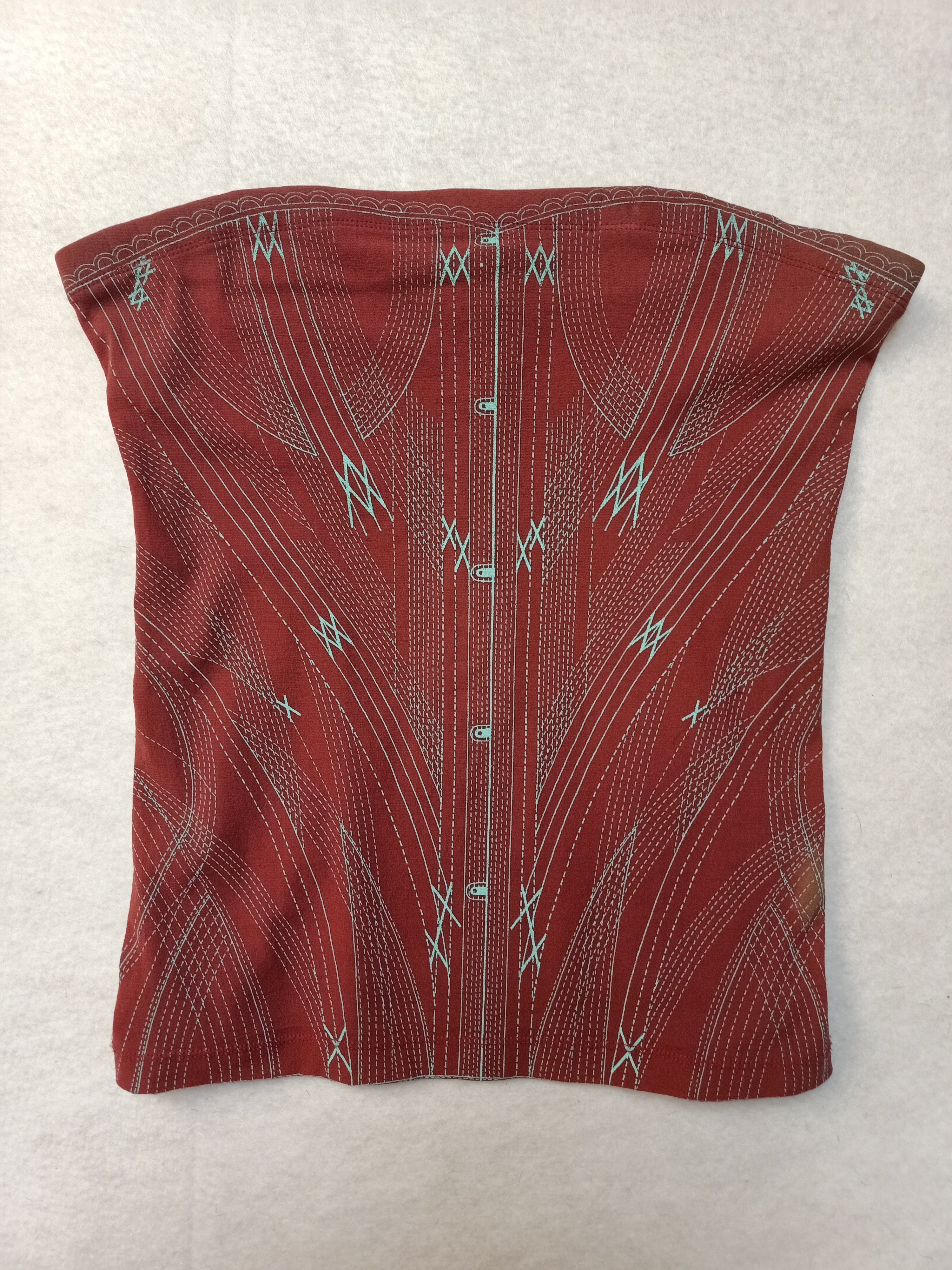 Corset Print Knit Shirt