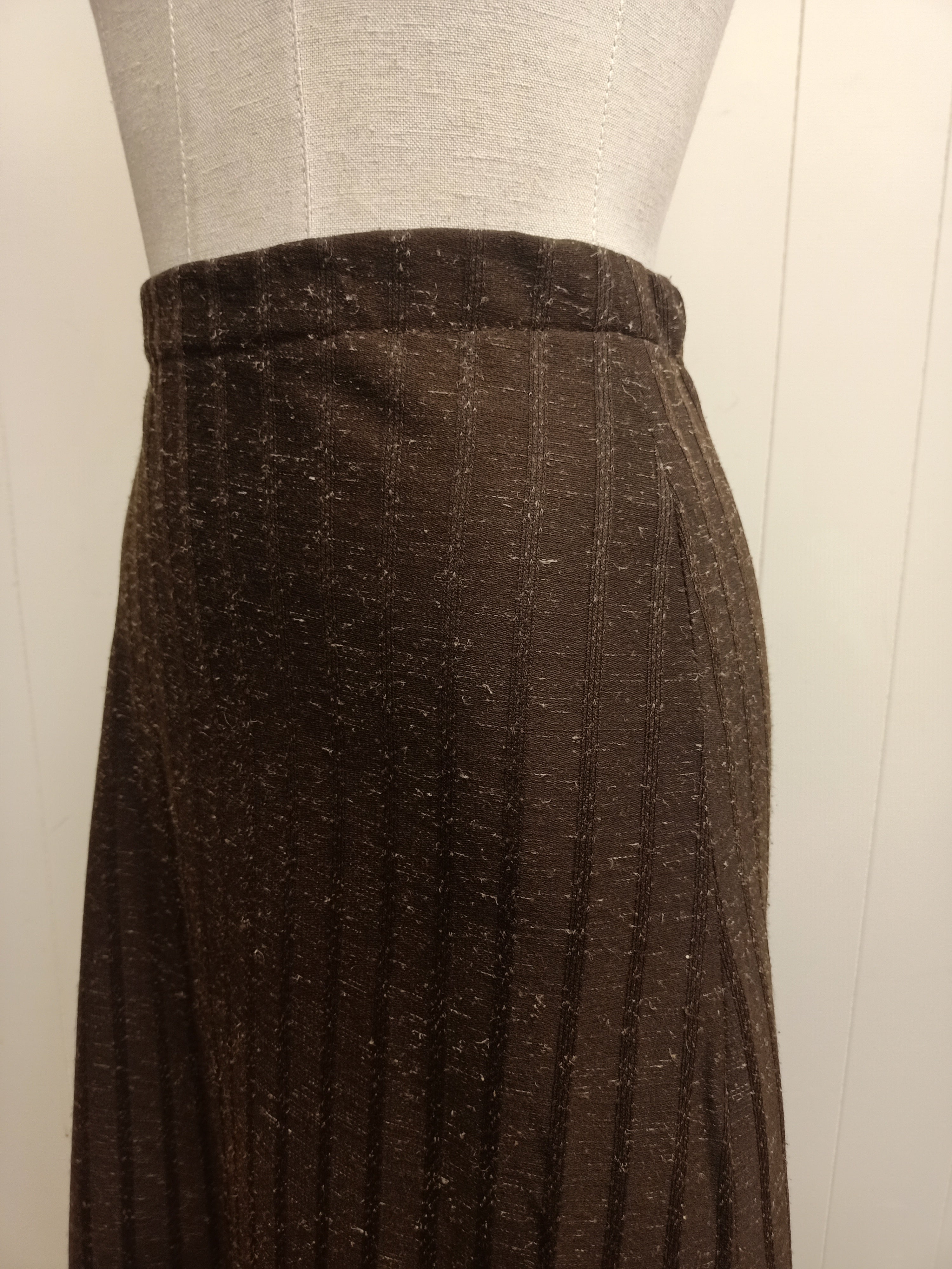 Vintage Brown Striped Skirt