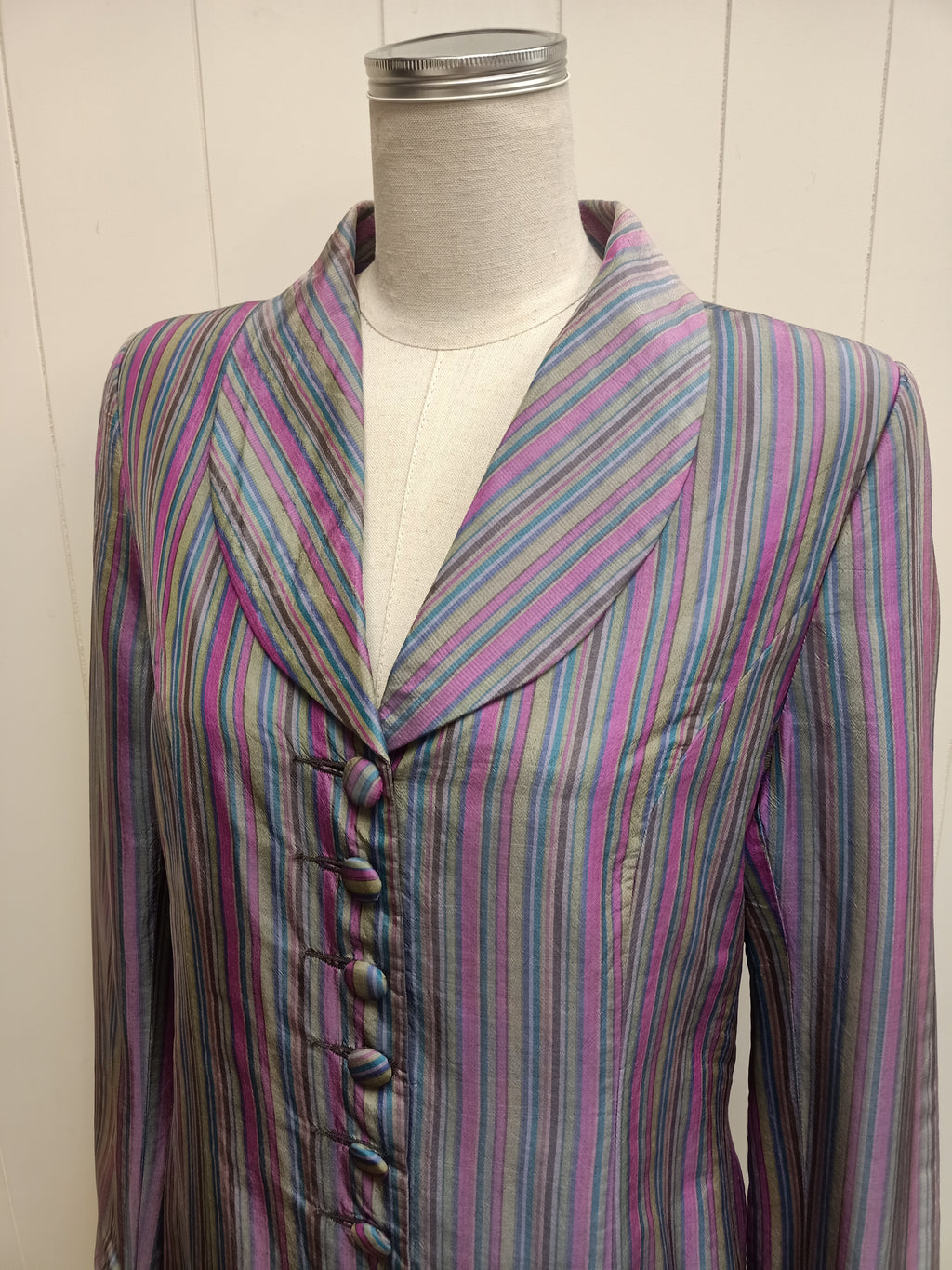 Lustrous Striped Jacket
