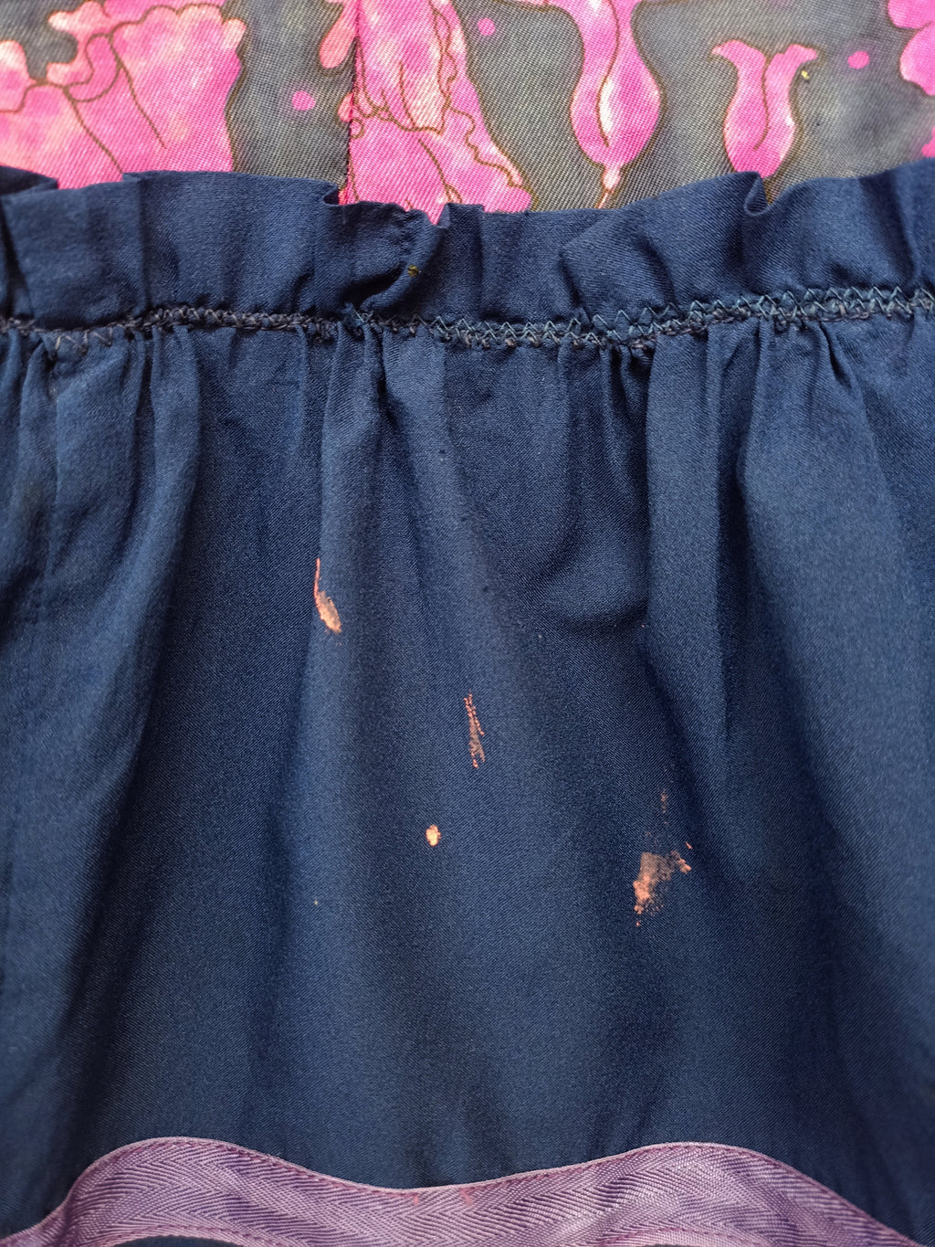 Vintage Navy and Pink Skirt