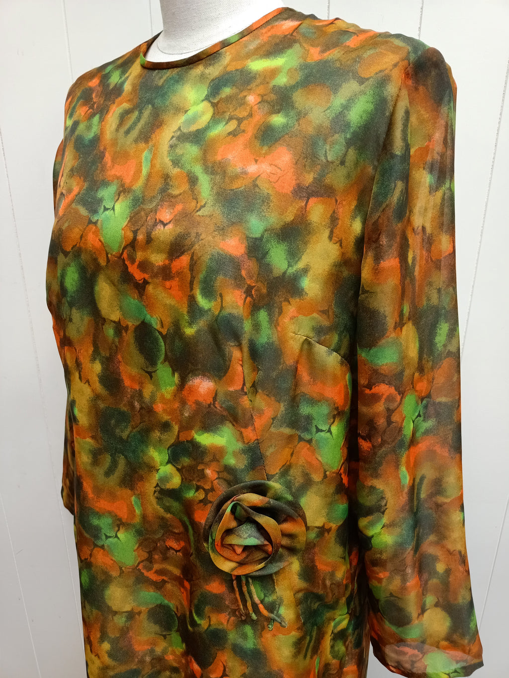 Vintage Camette Bubble Camo Maxi Dress