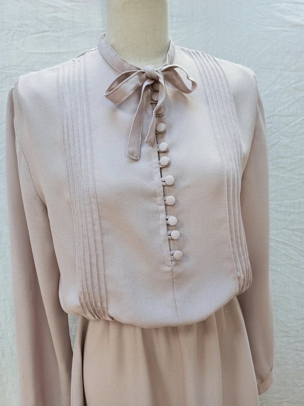 Vintage Grey Beige Dress