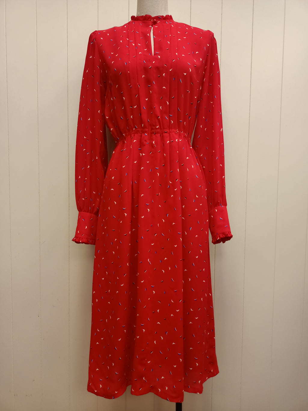 Vintage Red Confetti Dress