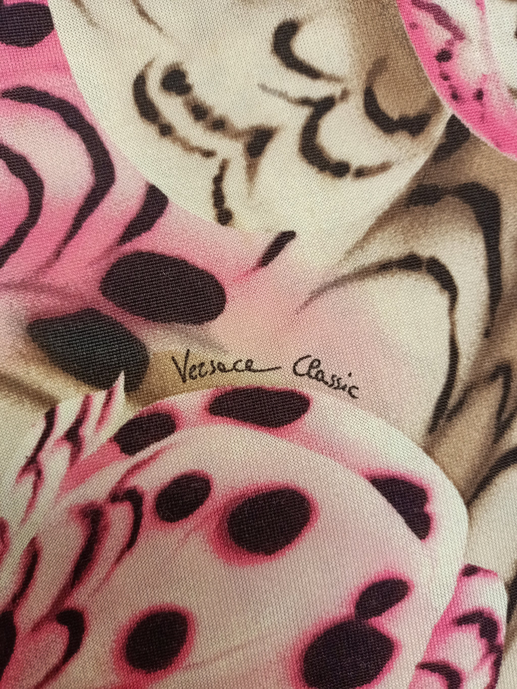 Versace Classic Pink Leopard Skirt