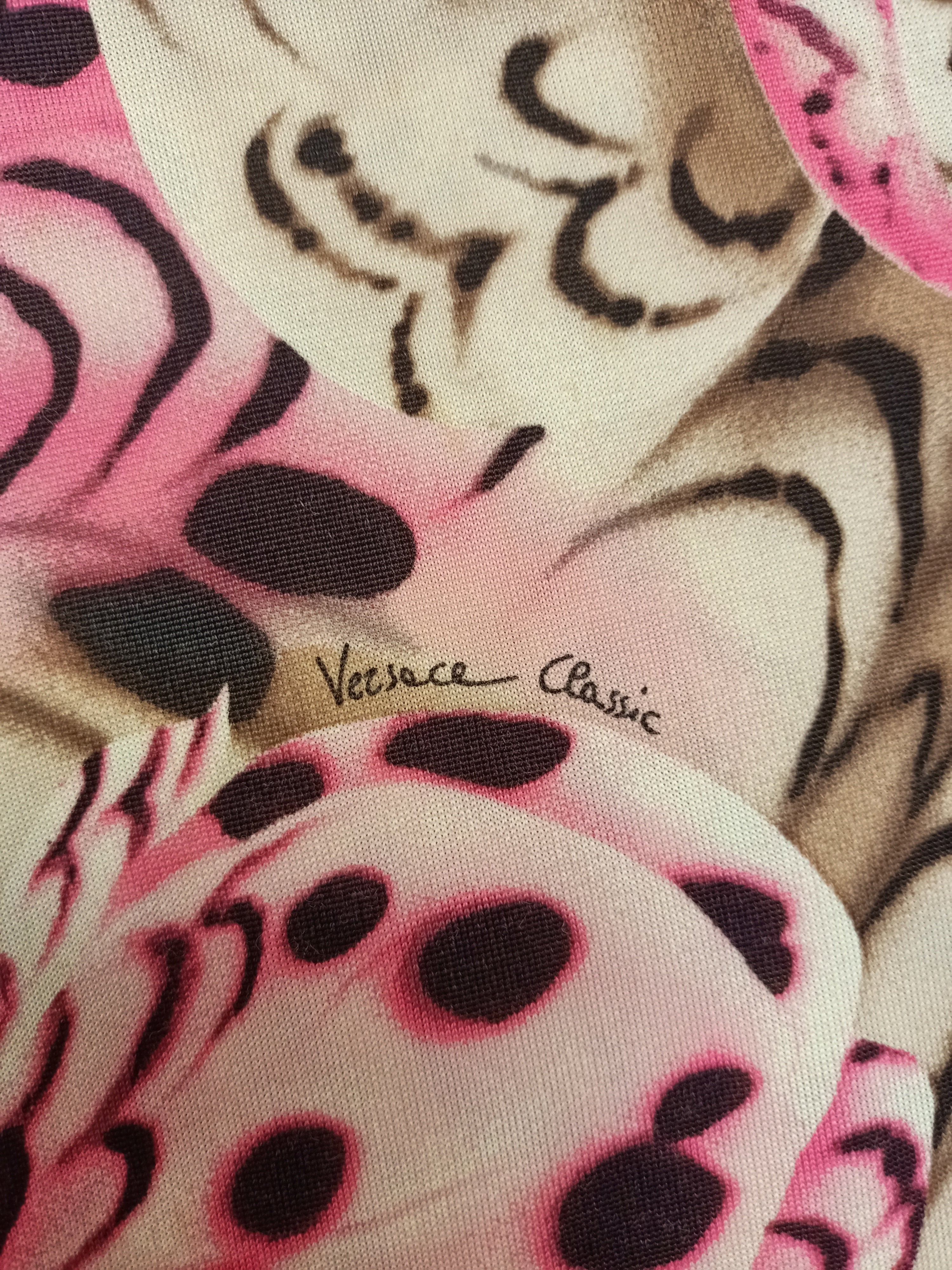 Versace Classic Pink Leopard Skirt