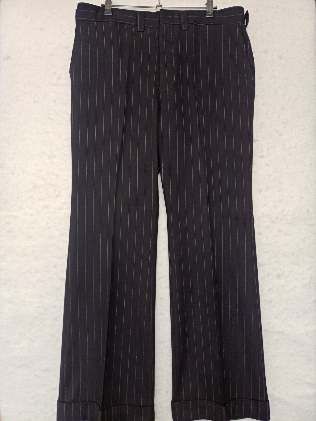 Vintage Mens Wool Style Pinstripe Pants