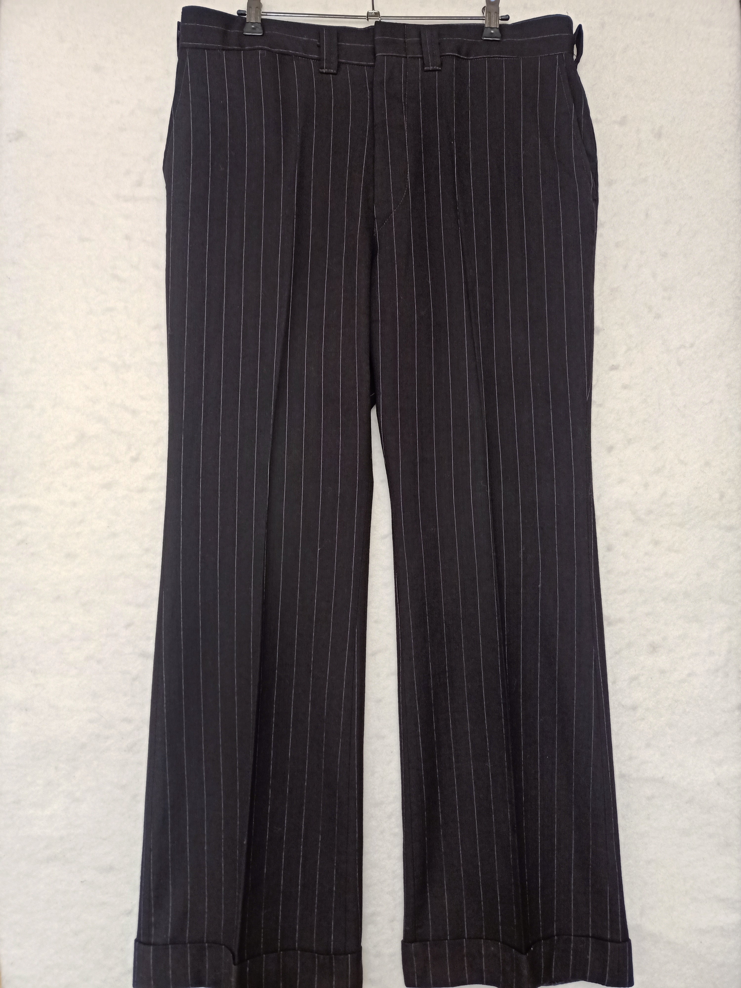 Vintage Mens Wool Style Pinstripe Pants