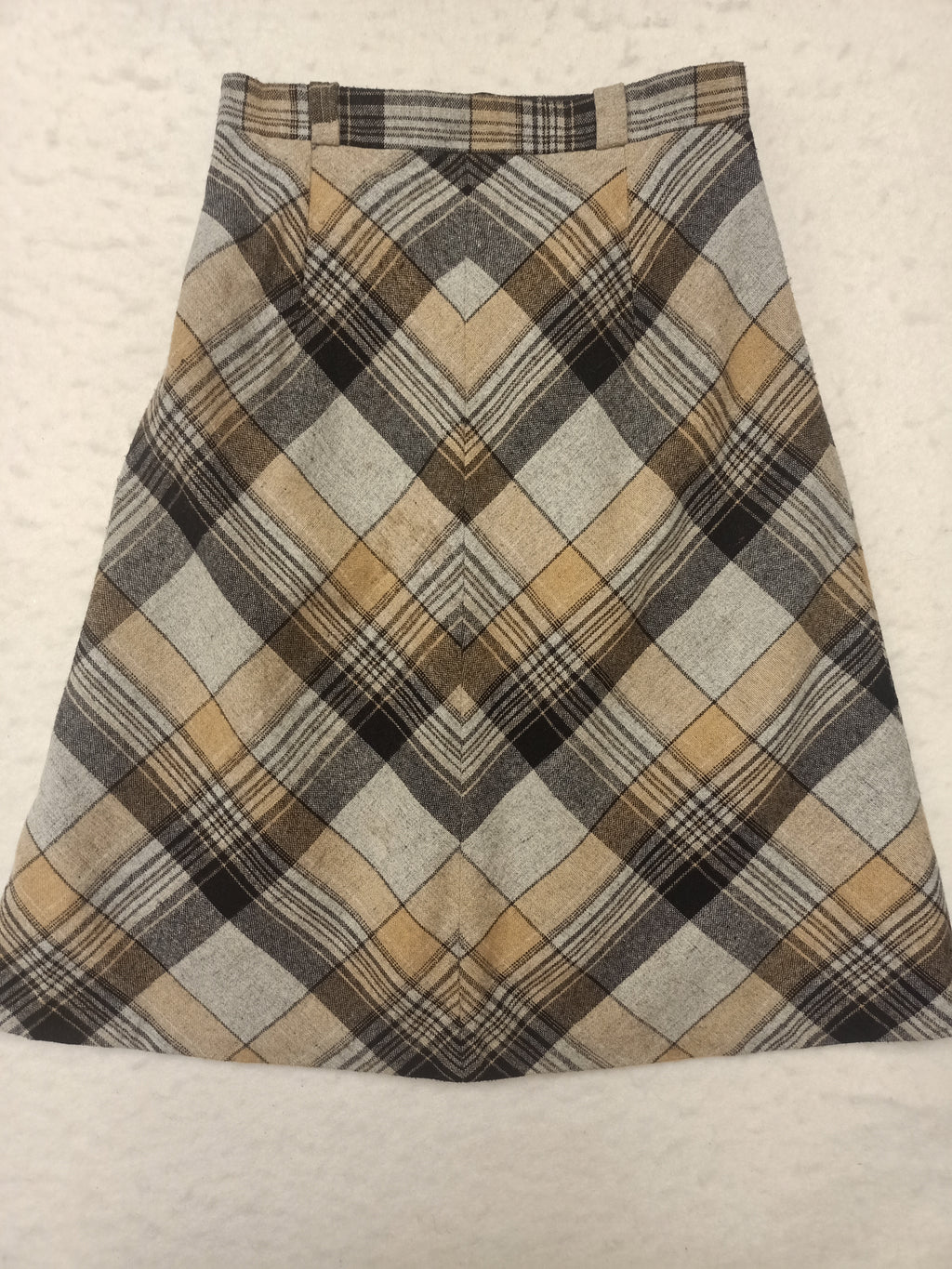 Vintage Grey Plaid Skirt