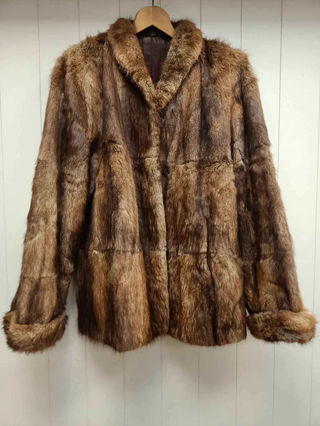 Vintage Brown Fur Jacket