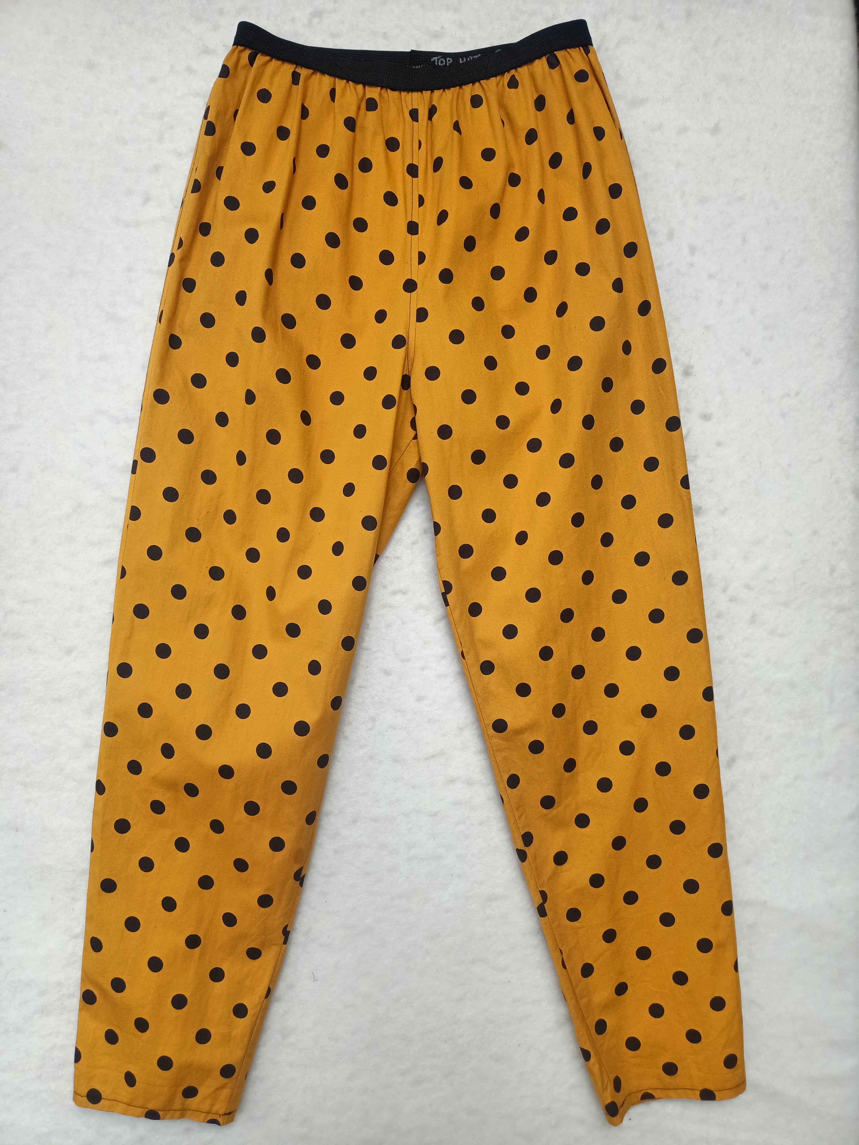 Vintage Mustard Polka Dot Pants