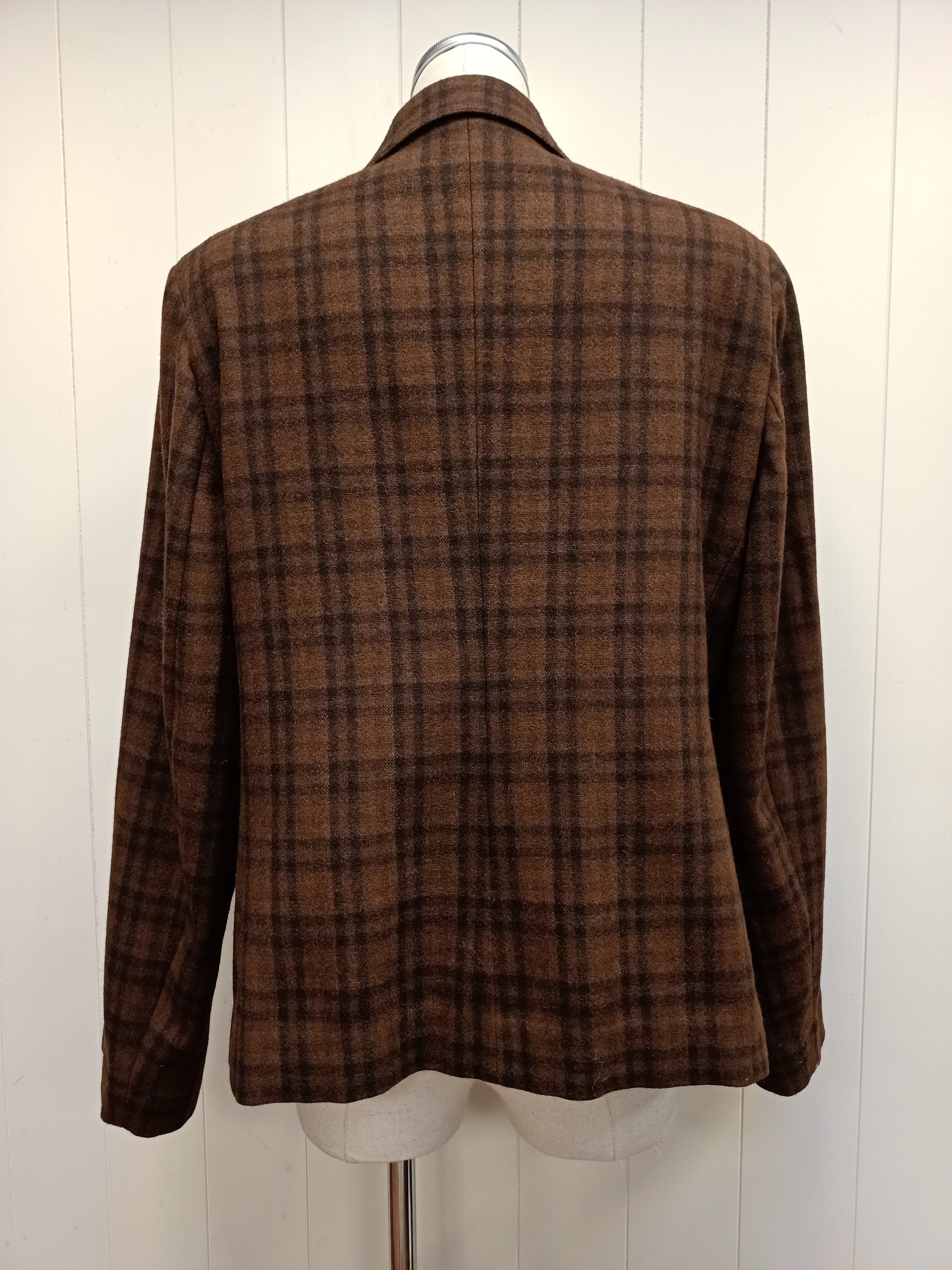 Vintage Brown Plaid Blazer