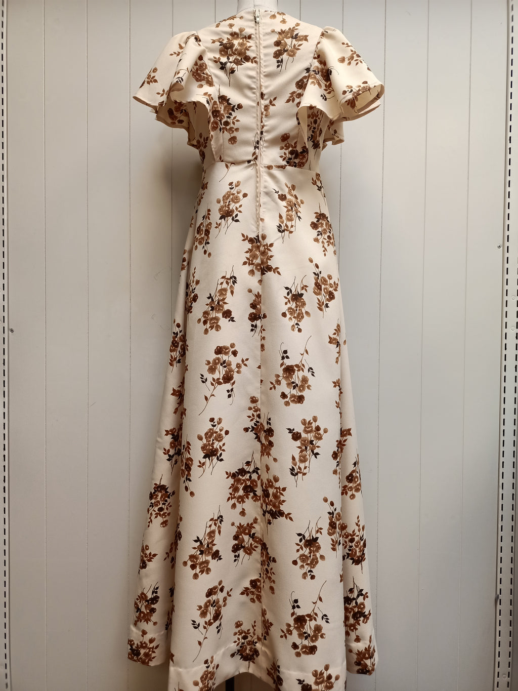 Vintage Cream Floral Dress