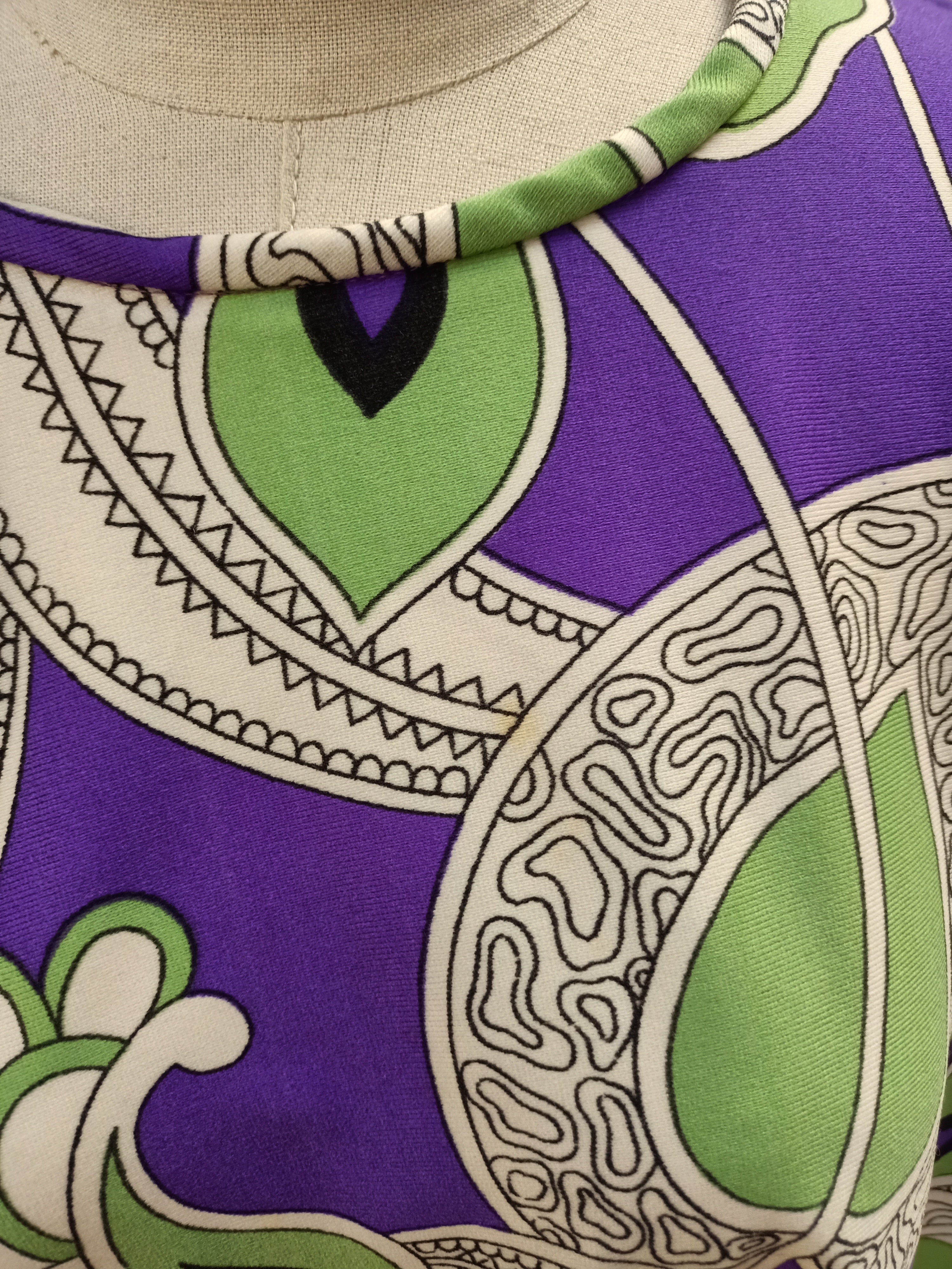 Vintage Green & Purple Dress