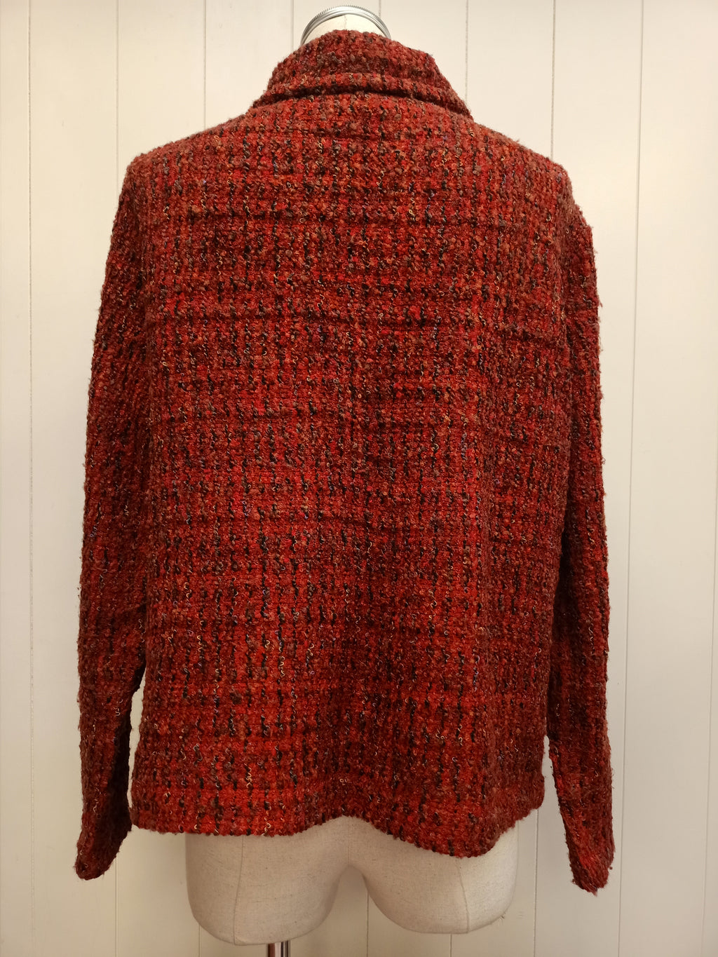 Retro Red Jacquard Jacket