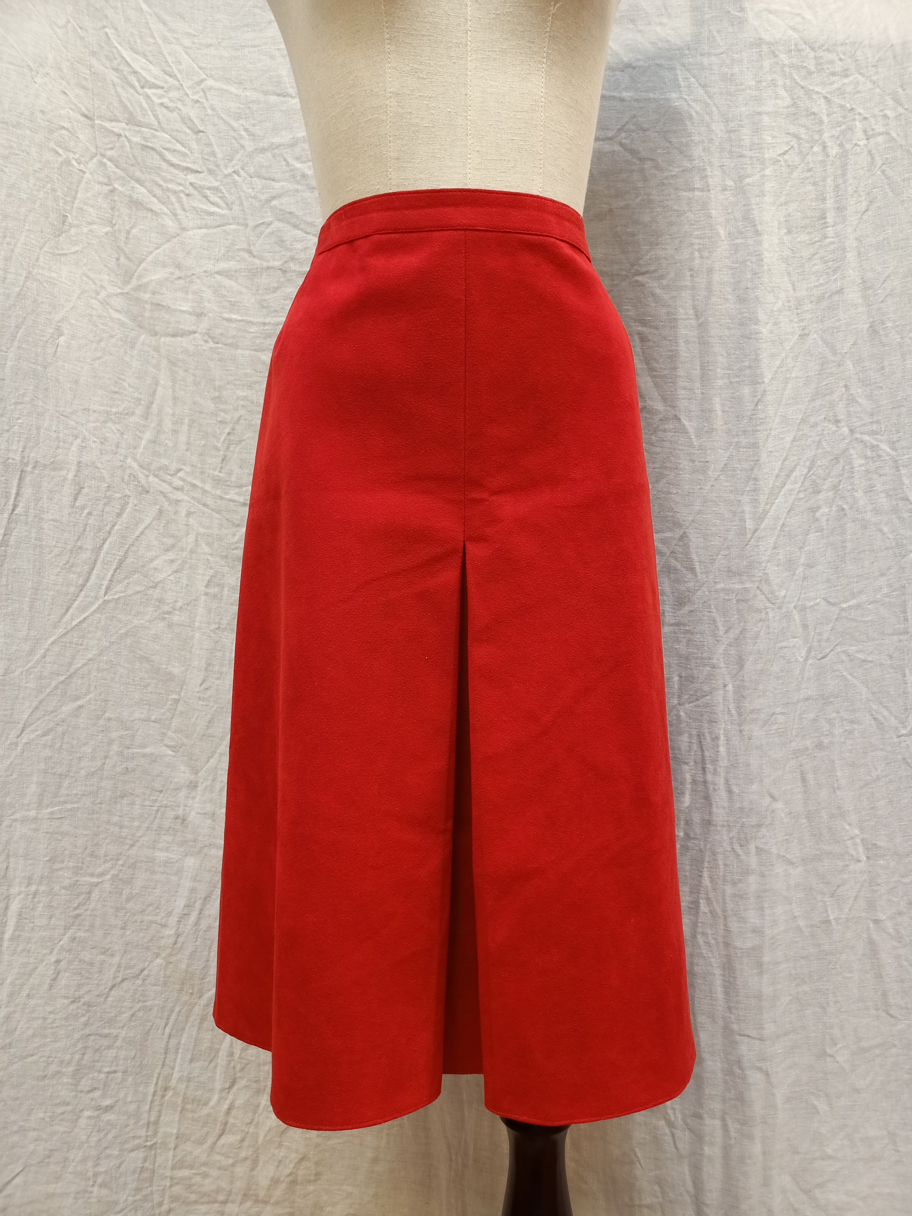 Faux Suede Midi Skirt
