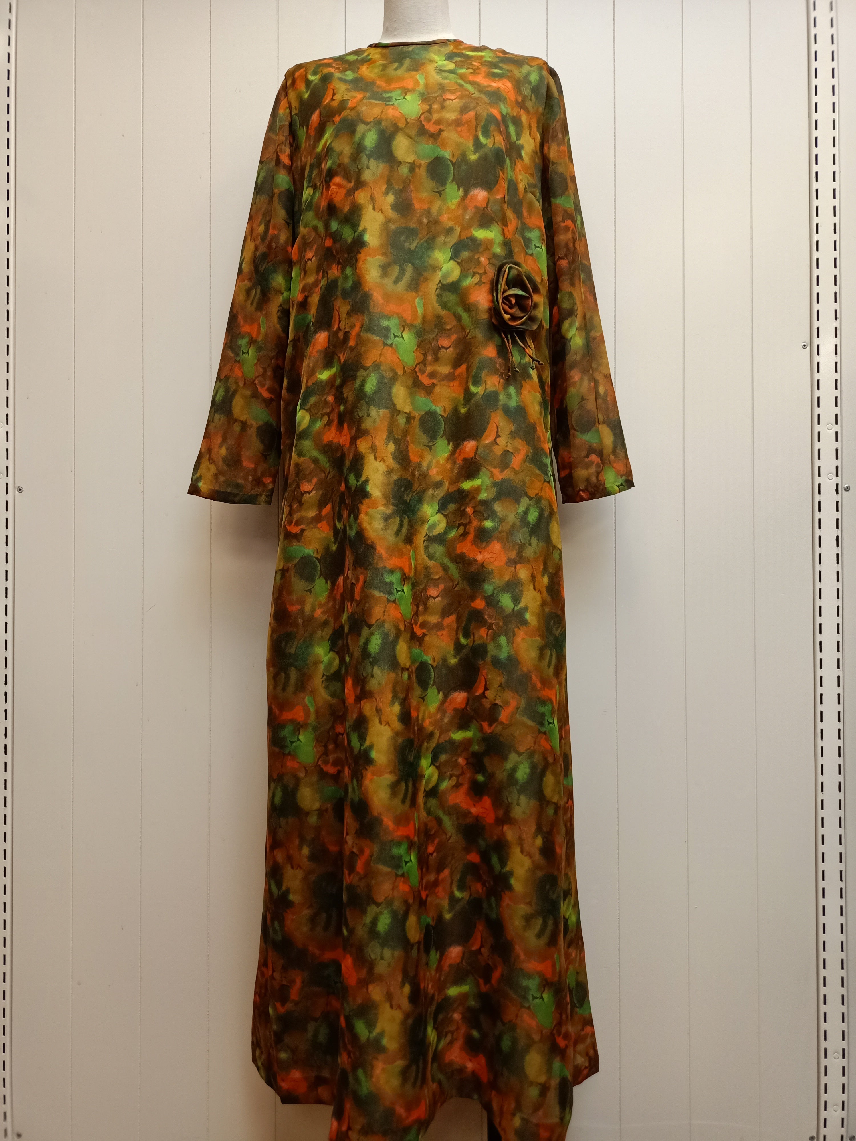 Vintage Camette Bubble Camo Maxi Dress