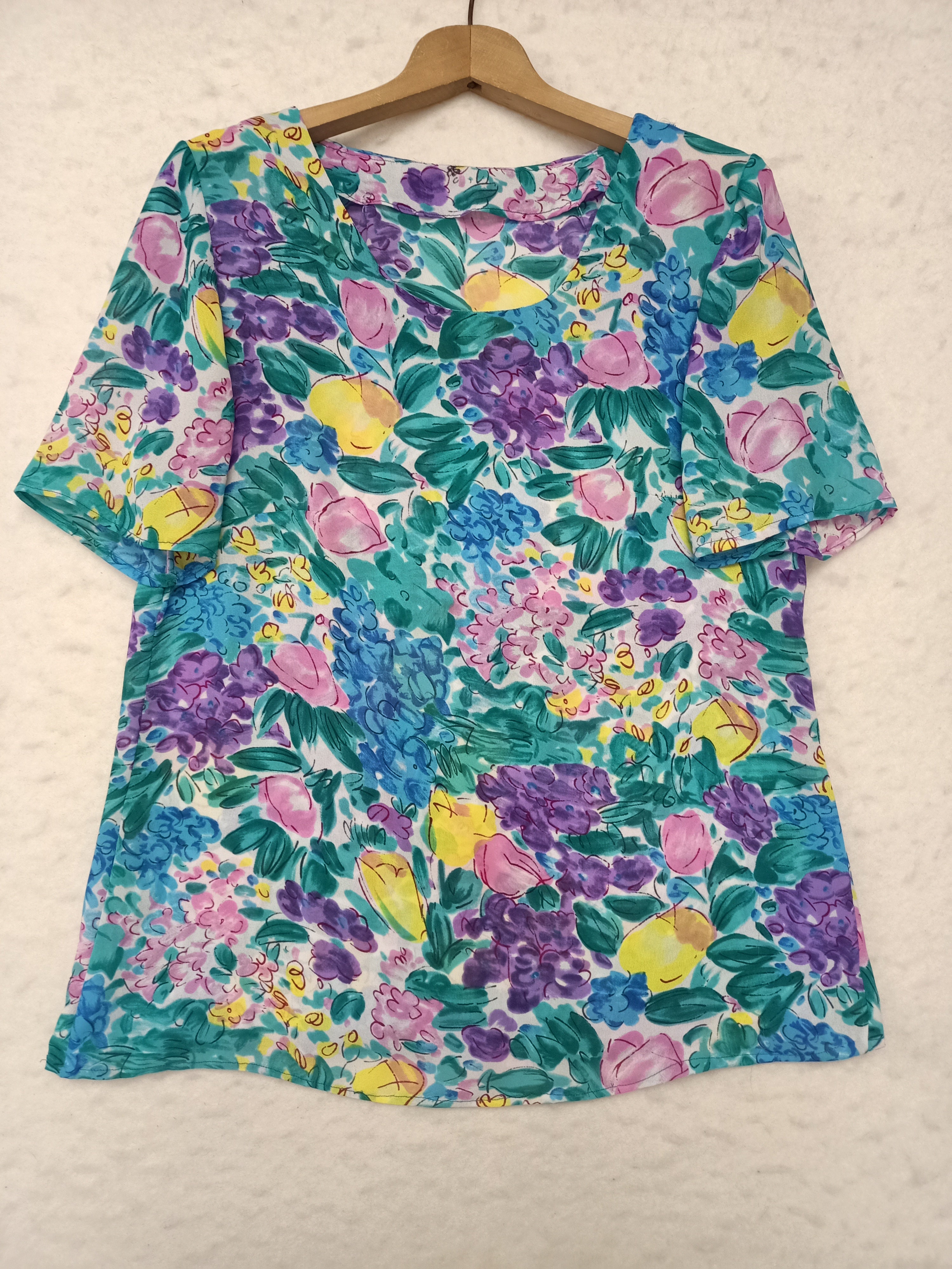 Vintage Paint Stroke Floral Shirt