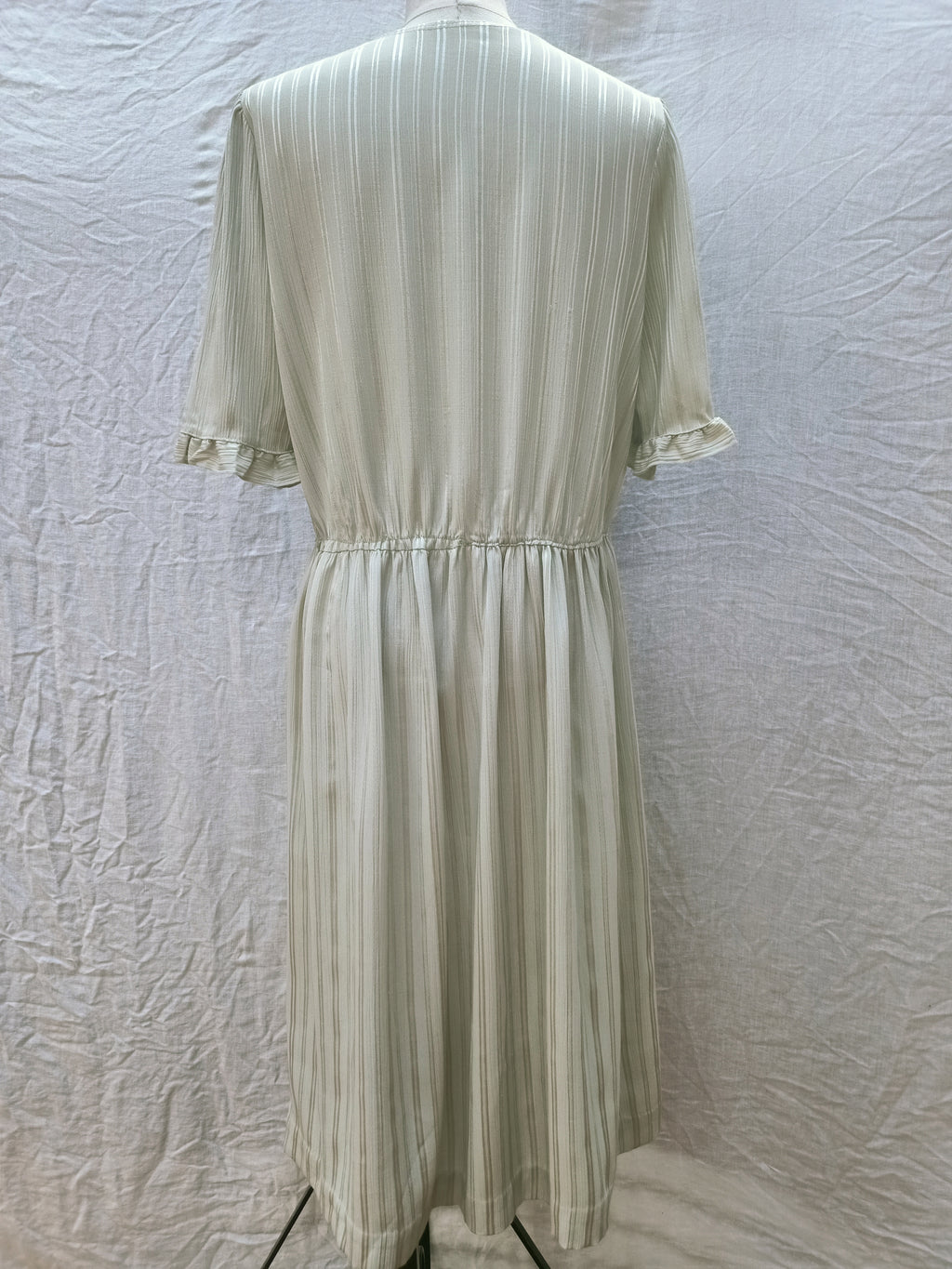 Vintage Sage Ruffle Dress