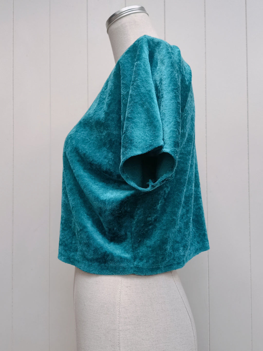 Vintage Teal Velour Shirt