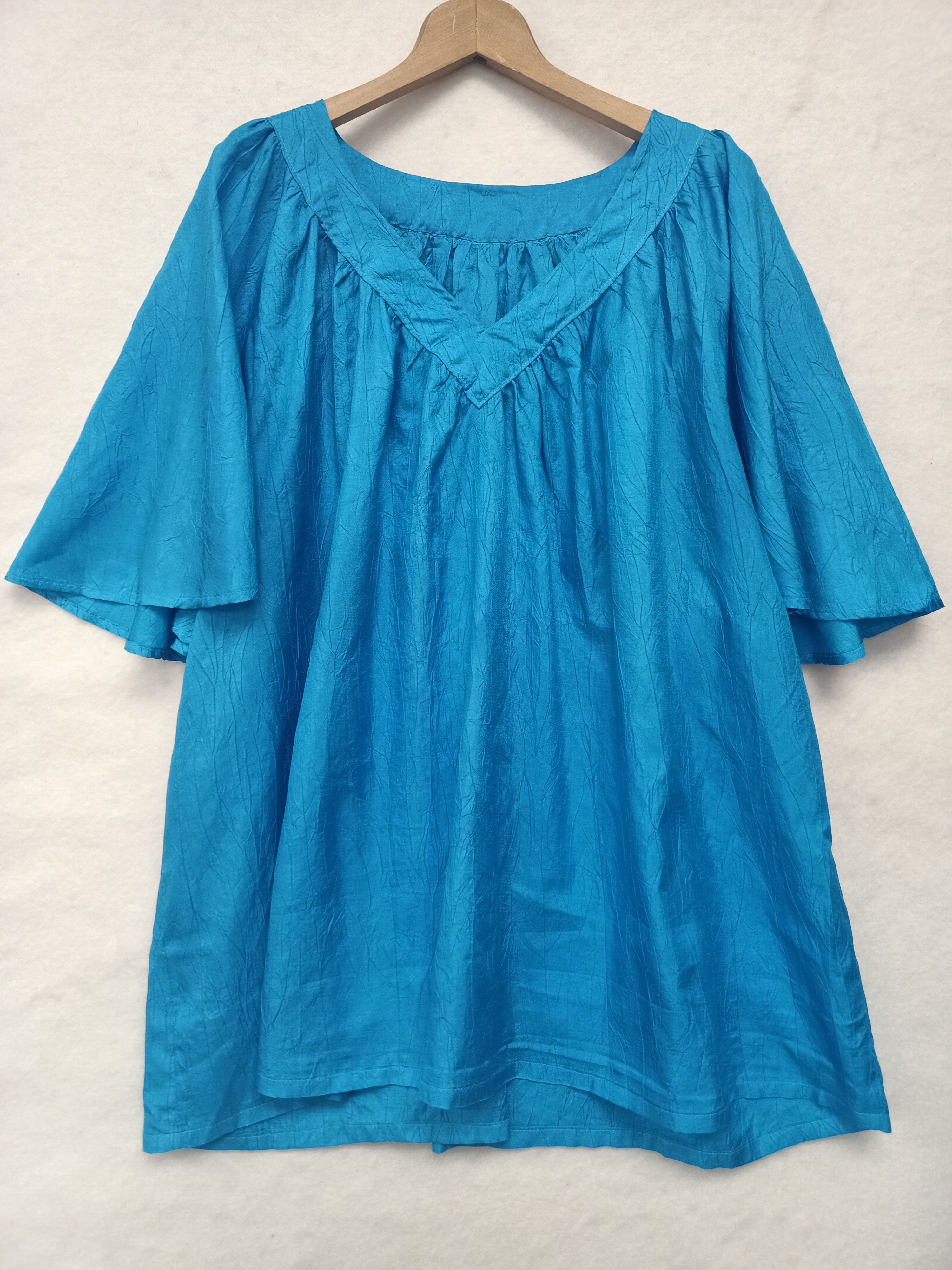Vintage Crushed Satin Tunic Shirt