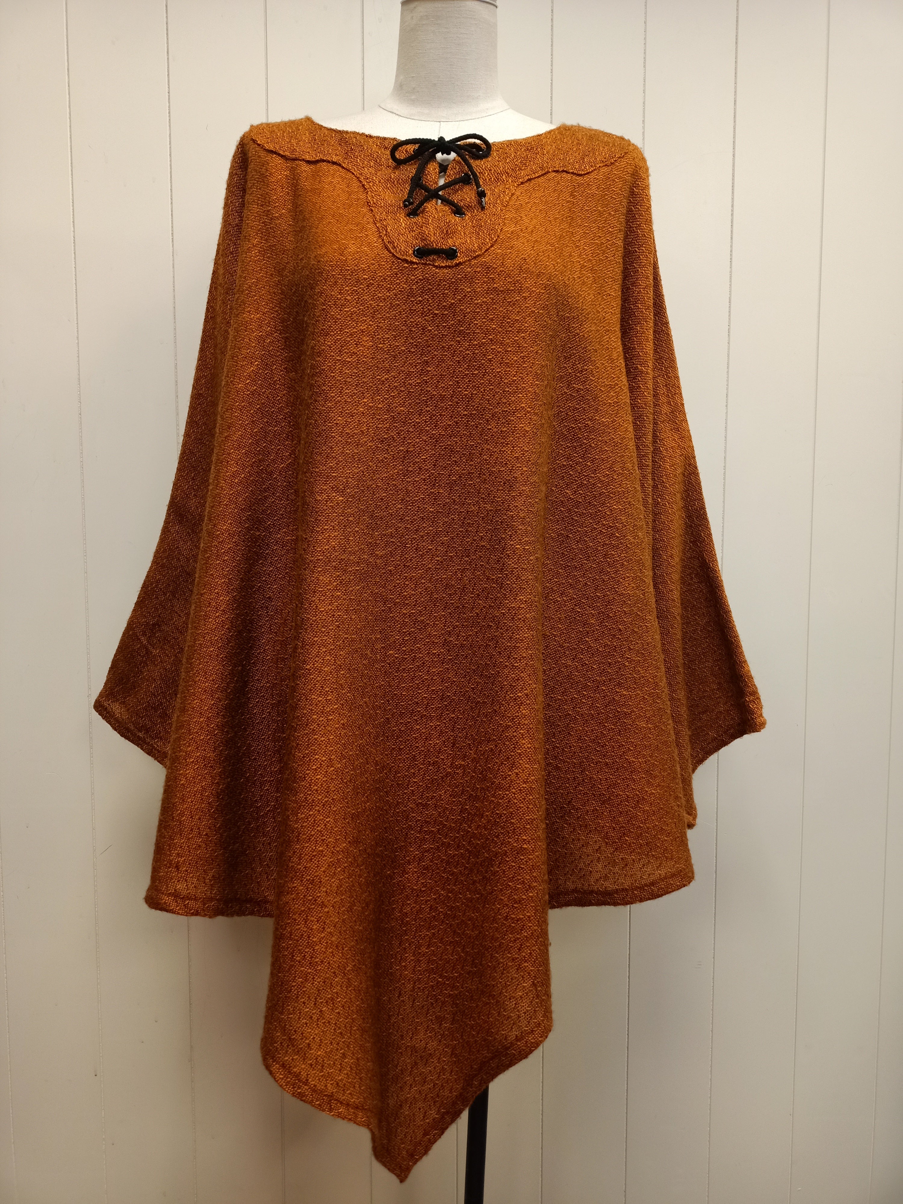 Vintage Orange Poncho