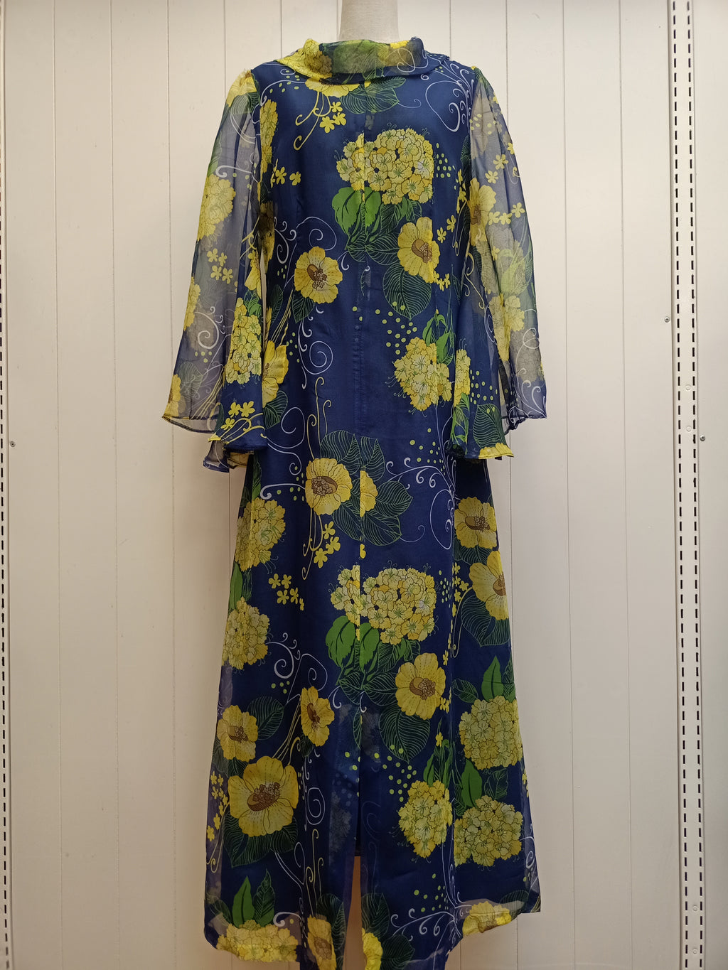 Vintage Gainsborough Yellow Floral Maxi Dress
