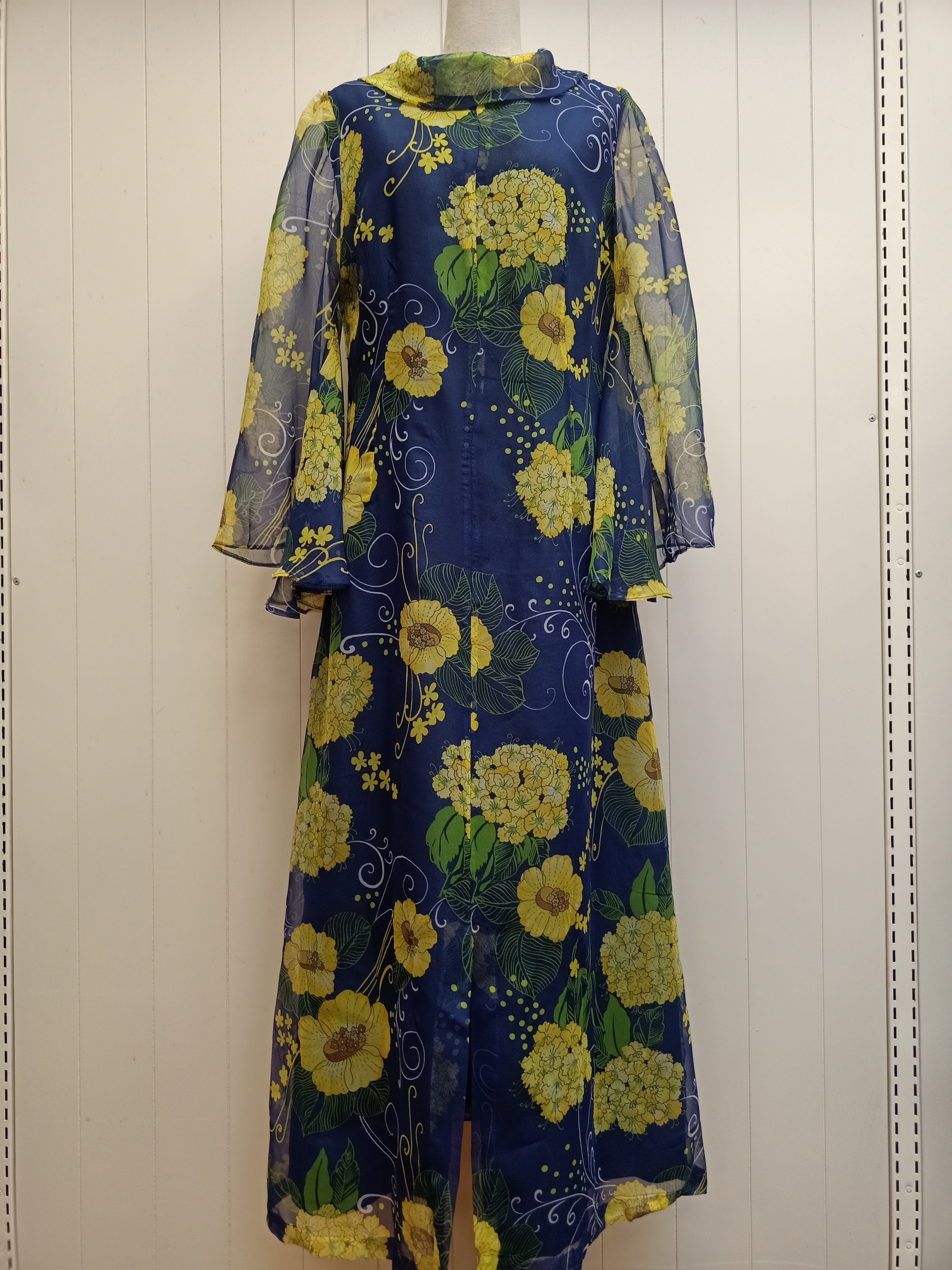 Vintage Gainsborough Yellow Floral Maxi Dress