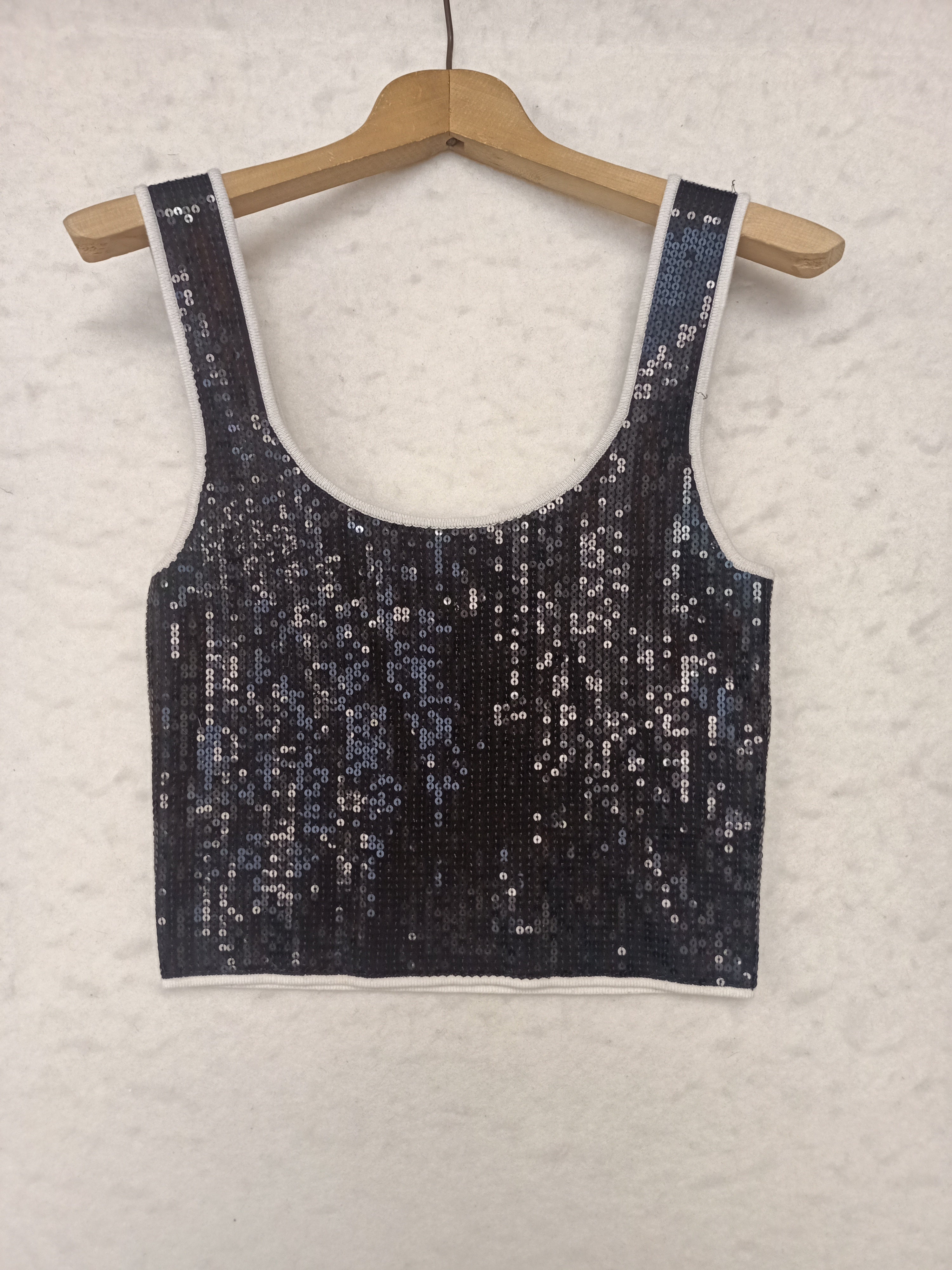Sandro Black Sequins Shirt