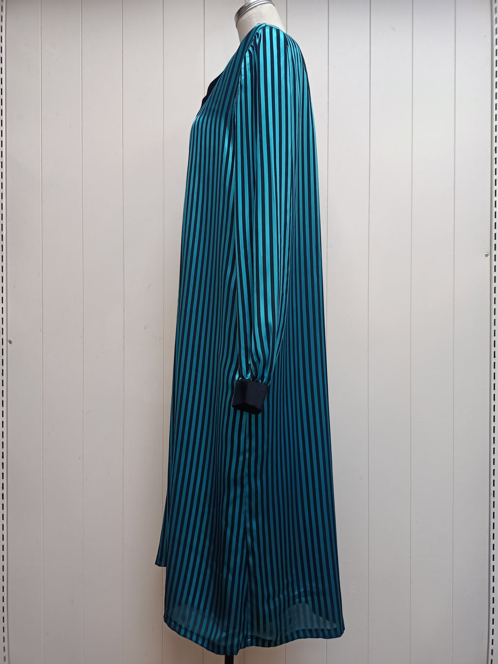 Vintage Teal Striped Tent Dress