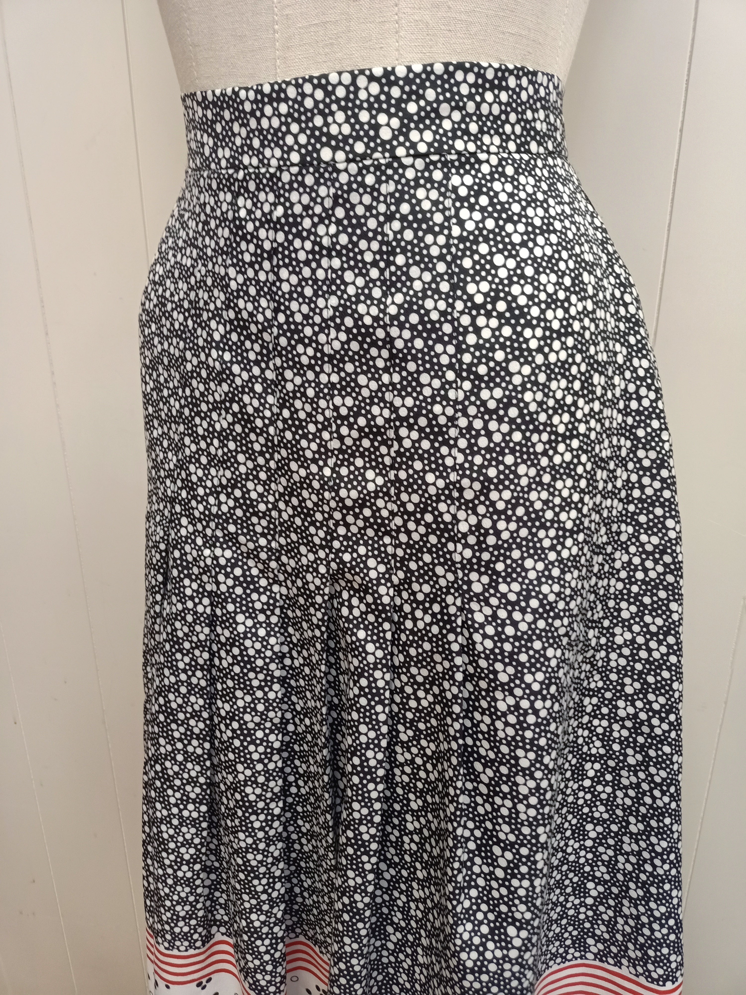 Vintage Up To Date Spotted Border Skirt