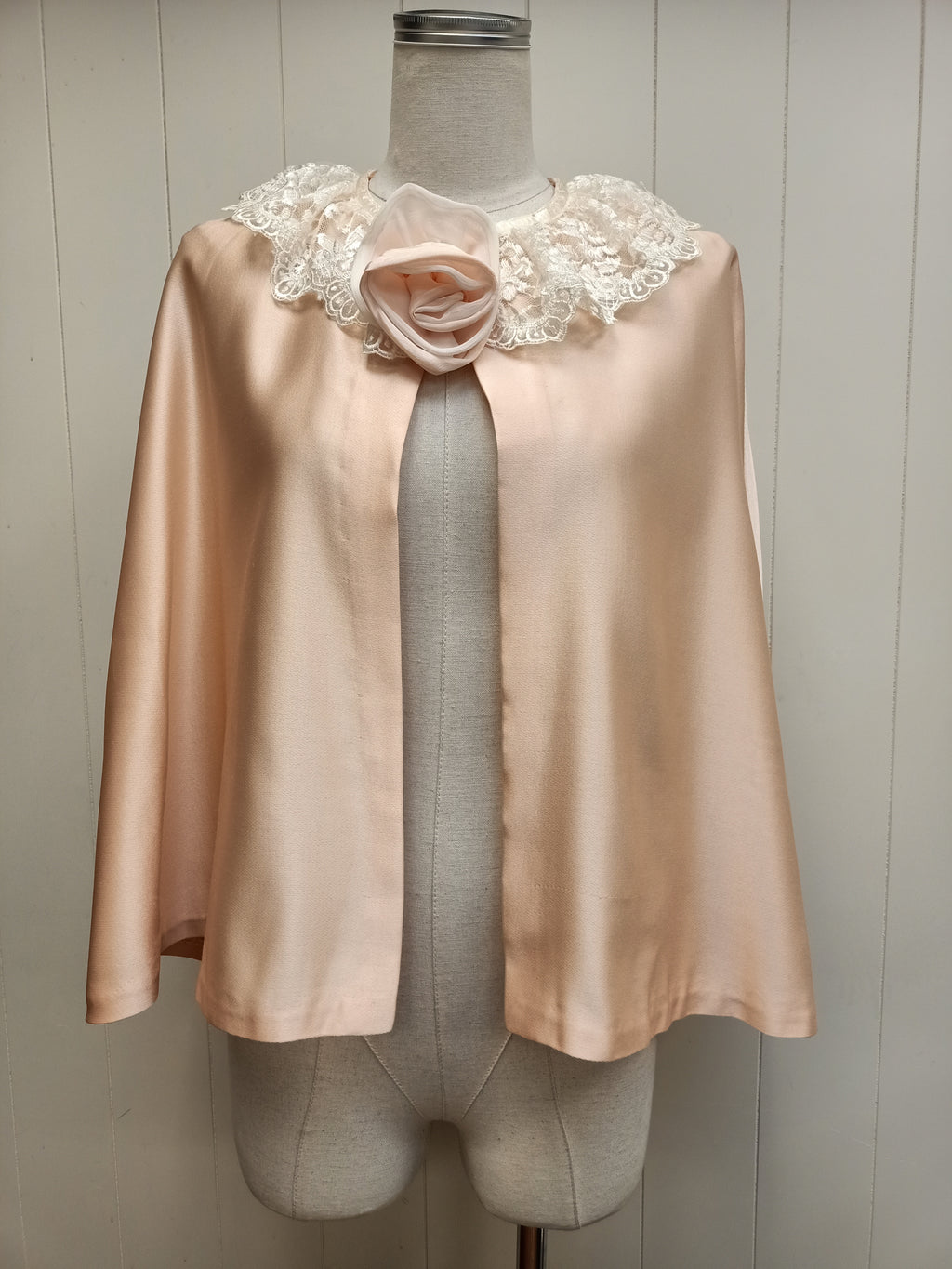 Vintage Peach Lace Cape
